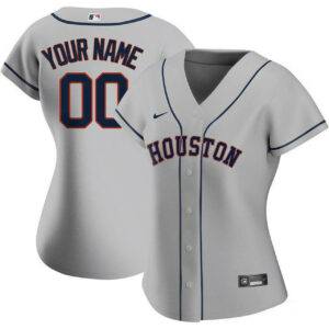 Women's Houston Astros Gray Custom Jersey - All Stitched