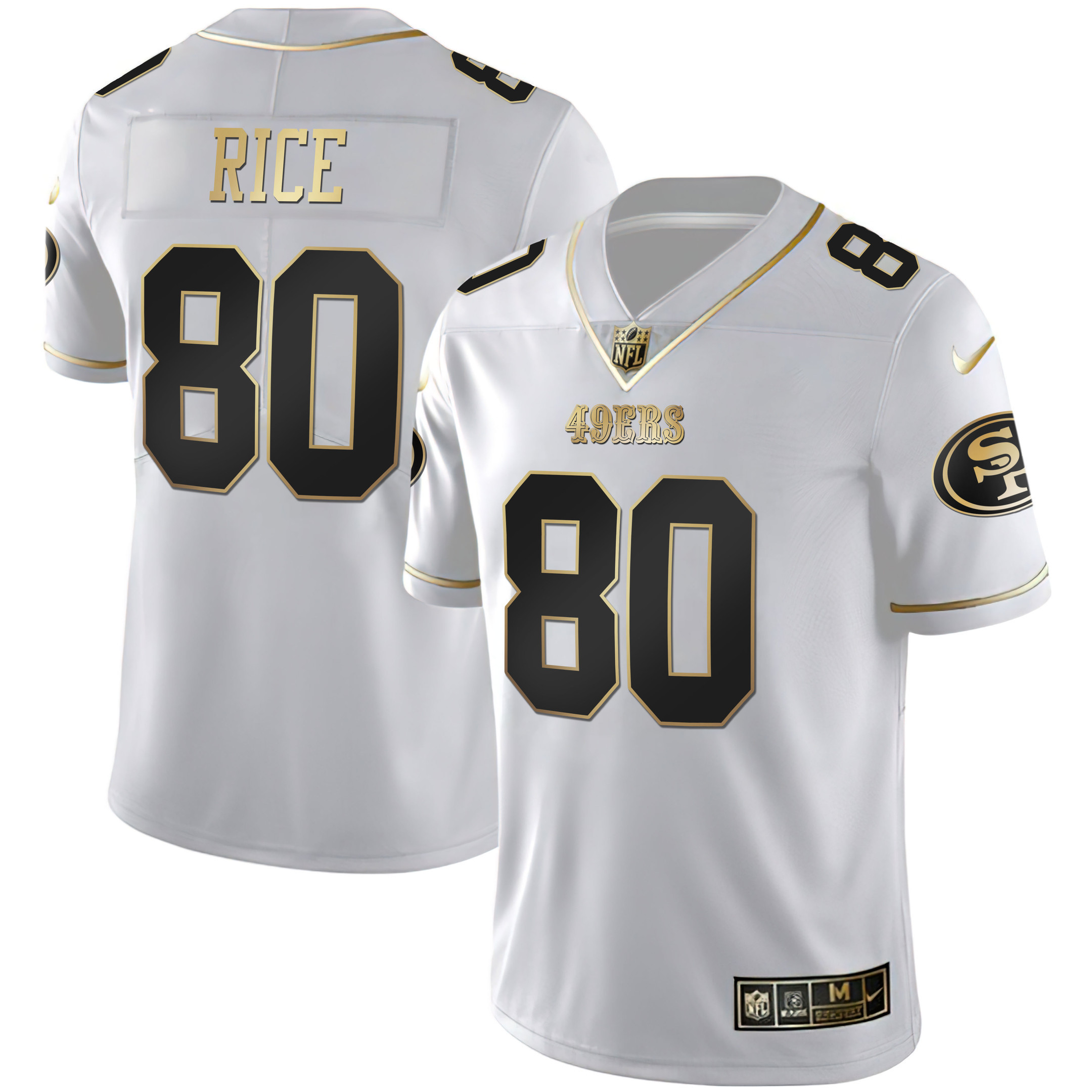 Men's 49ers White Gold & Black Gold - All Stitched - Image 4