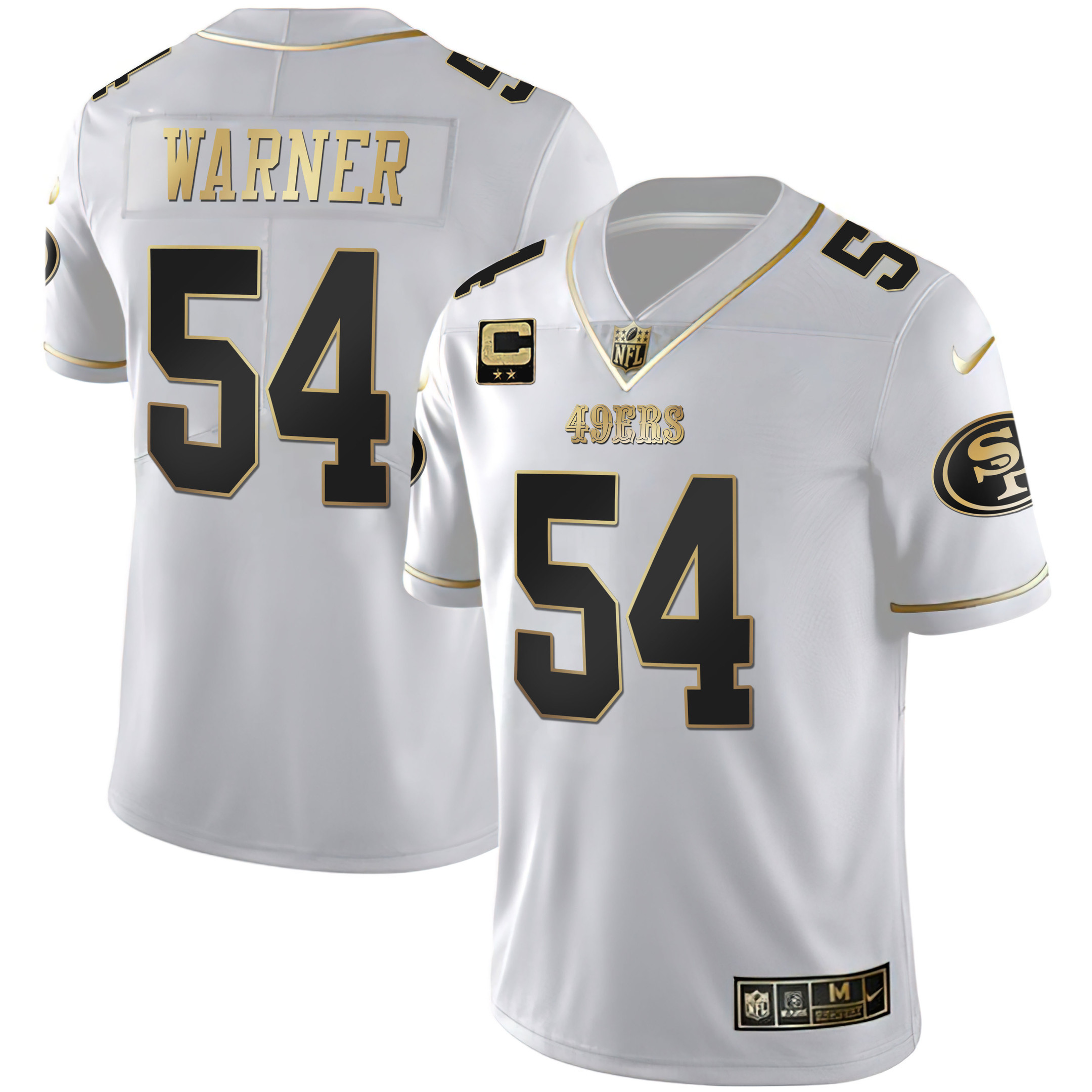 Men's 49ers White Gold & Black Gold - All Stitched - Image 3
