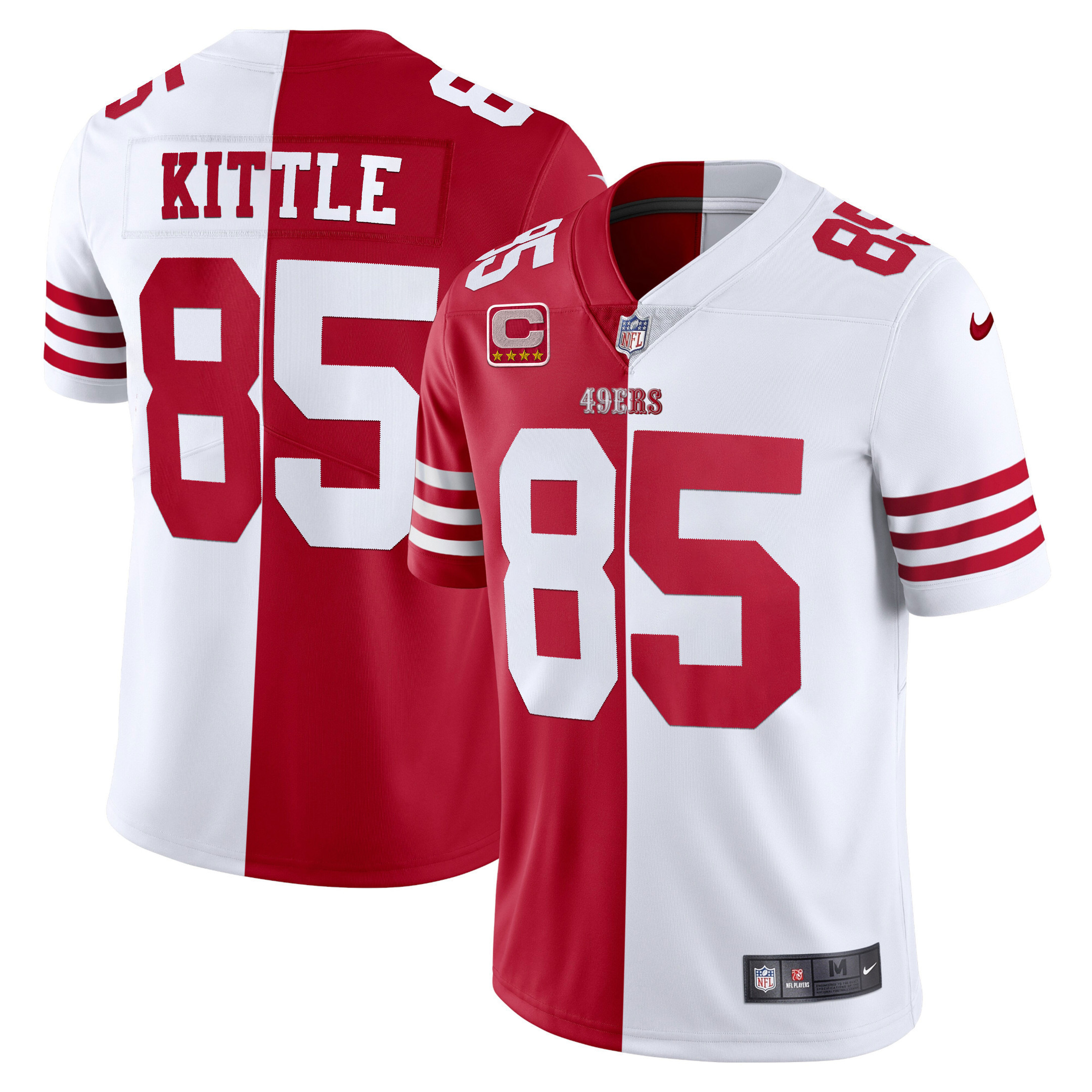 Men's 49ers White Gold & Black Gold - All Stitched - Image 22