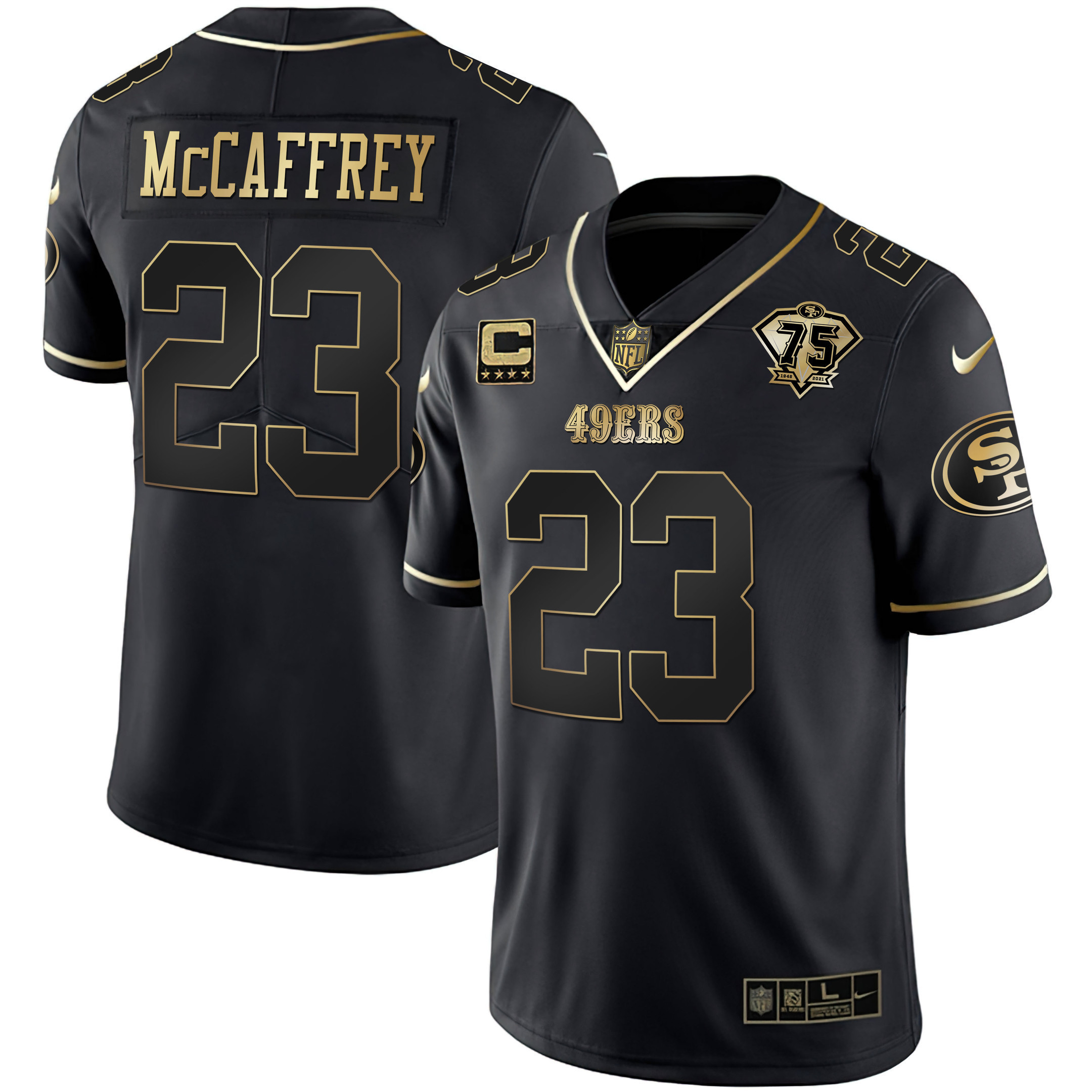 Christian McCaffrey 49ers Salute To Service Jersey - All Stitched - Image 2