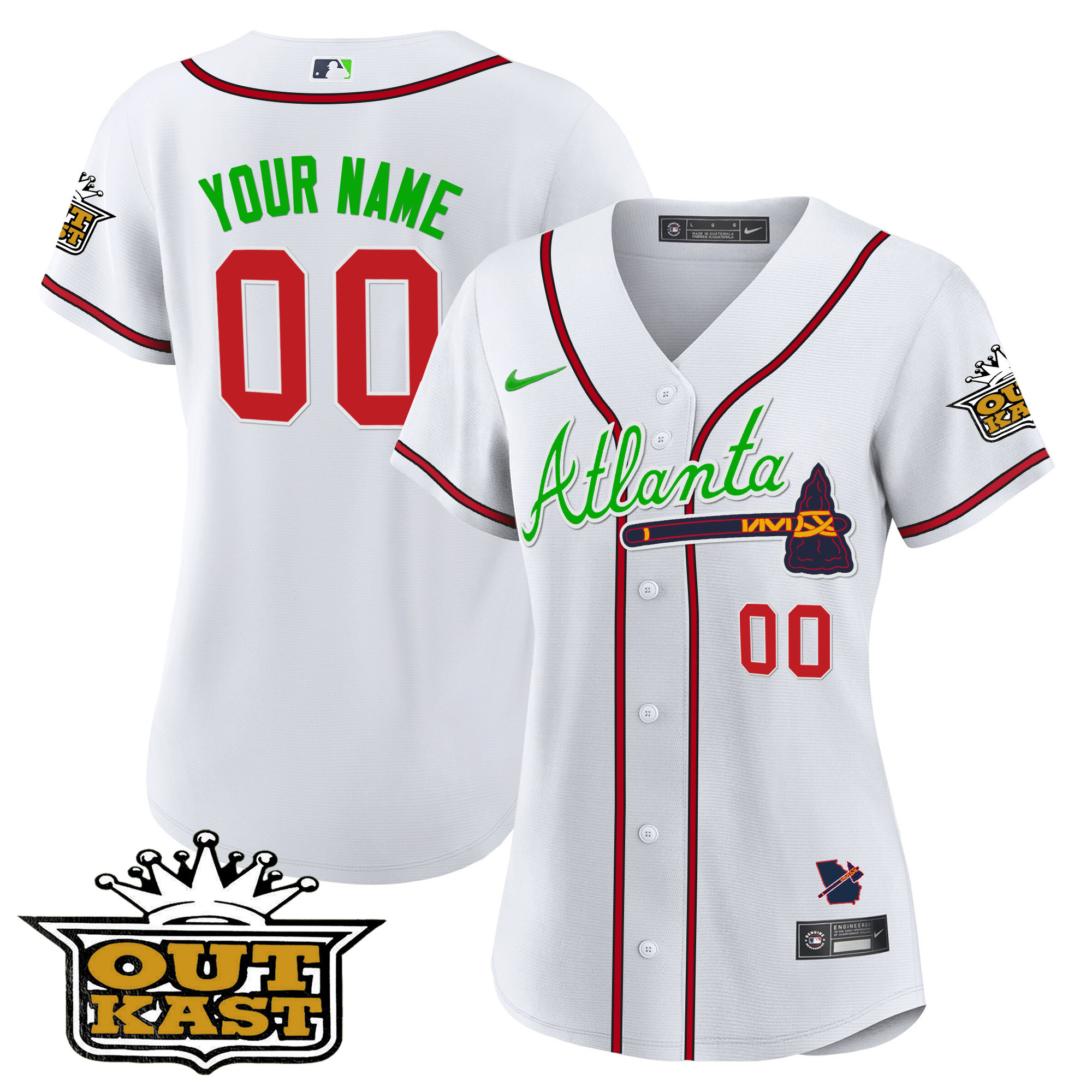 Atlanta Braves Outkast Cool Base Custom Jersey V3 - All Stitched - Image 15