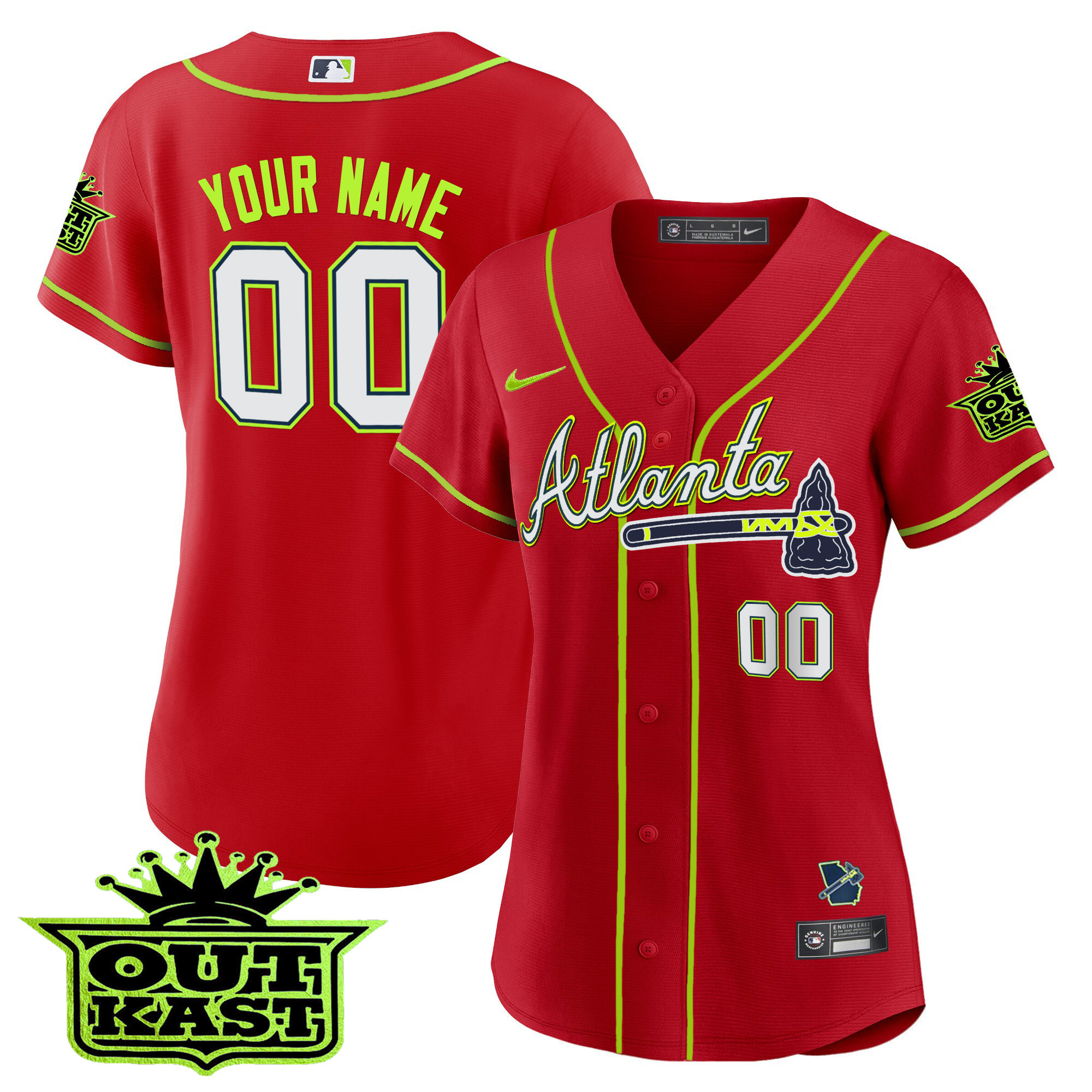 Atlanta Braves Outkast Cool Base Custom Jersey V3 - All Stitched - Image 12