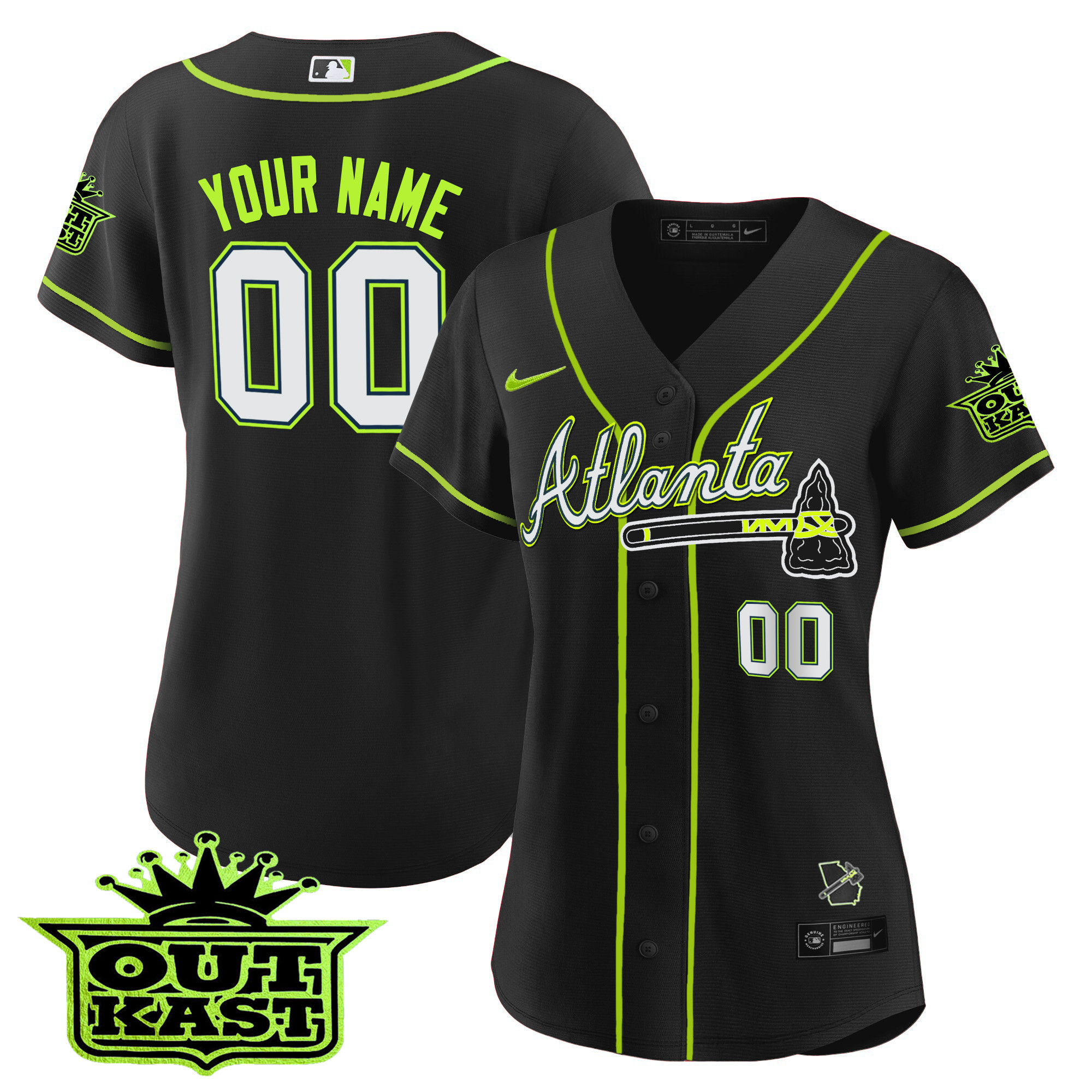 Atlanta Braves Outkast Cool Base Custom Jersey V3 - All Stitched - Image 14