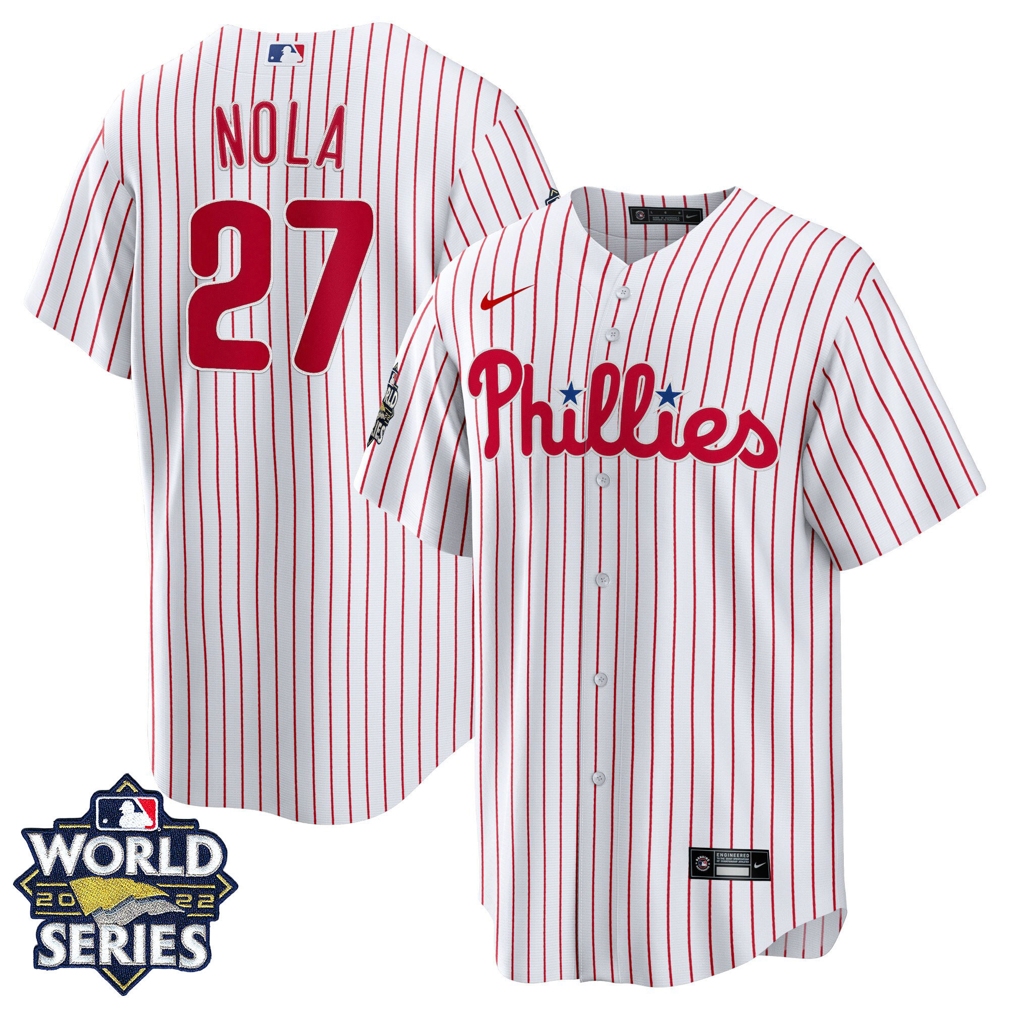 Men's Philadelphia Phillies Gold 2022 World Series Jersey - All Stitched - Image 36