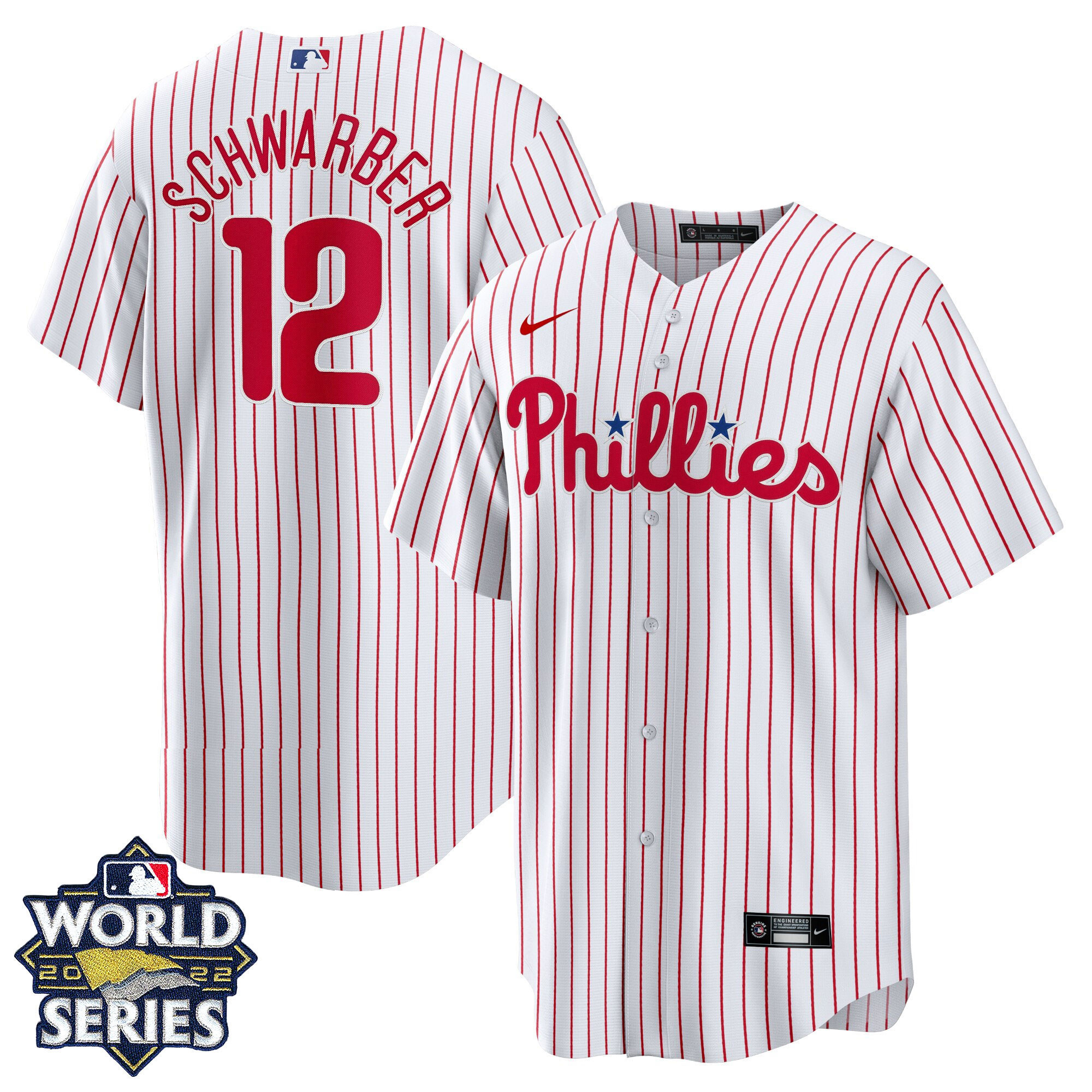 Men's Philadelphia Phillies Gold 2022 World Series Jersey - All Stitched - Image 33