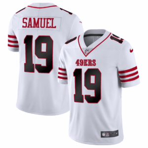Deebo Samuel San Francisco 49ers White Red Trim Jersey - All Stitched