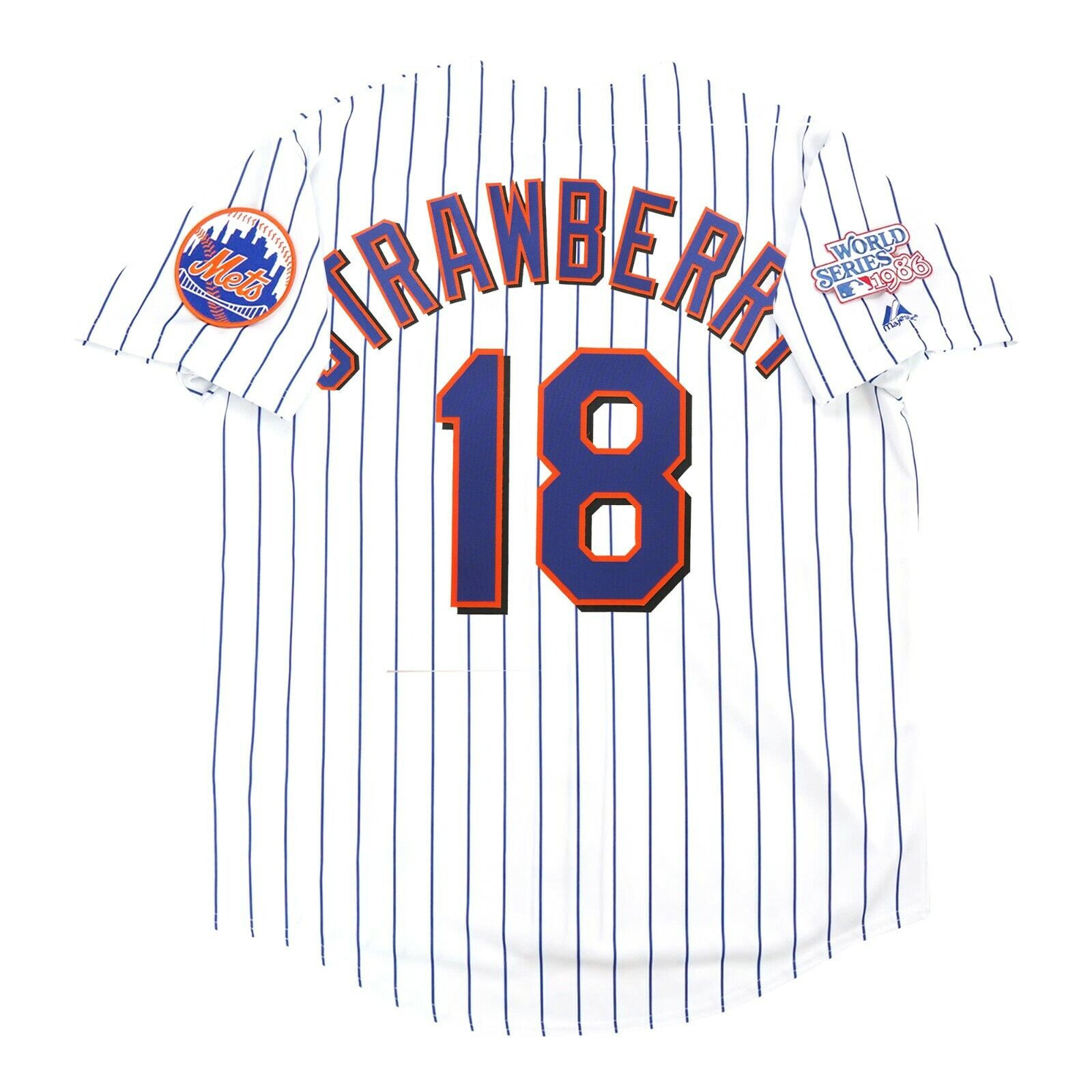 Darryl Strawberry New York Mets 1986 World Series White Jersey - All Stitched - Image 2
