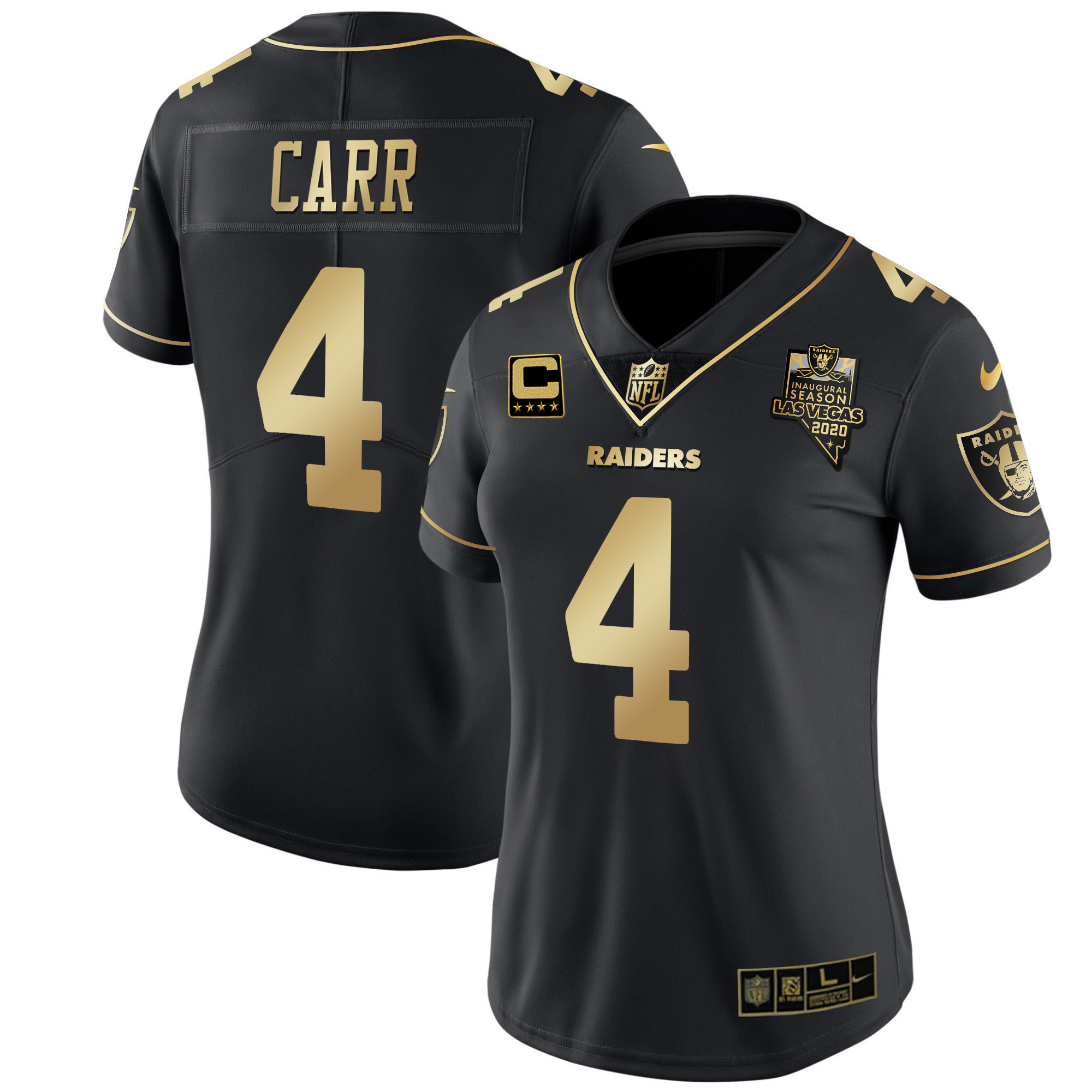 Women's Raiders Vapor Gold Jersey - All Stitched - Image 2