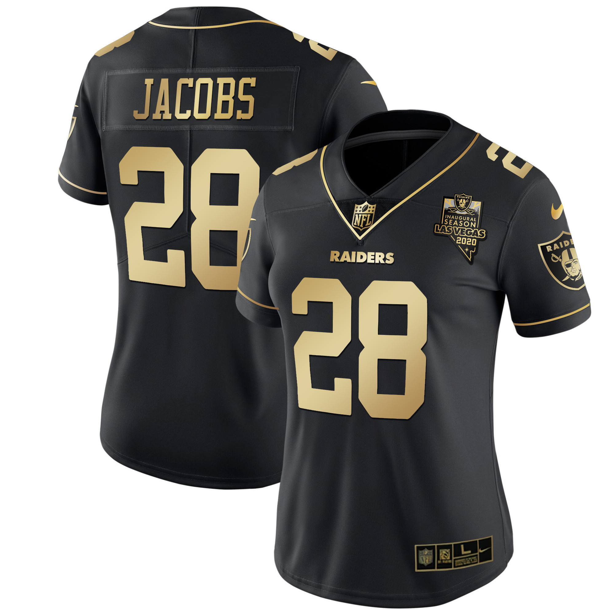 Women's Raiders Vapor Gold Jersey - All Stitched - Image 5