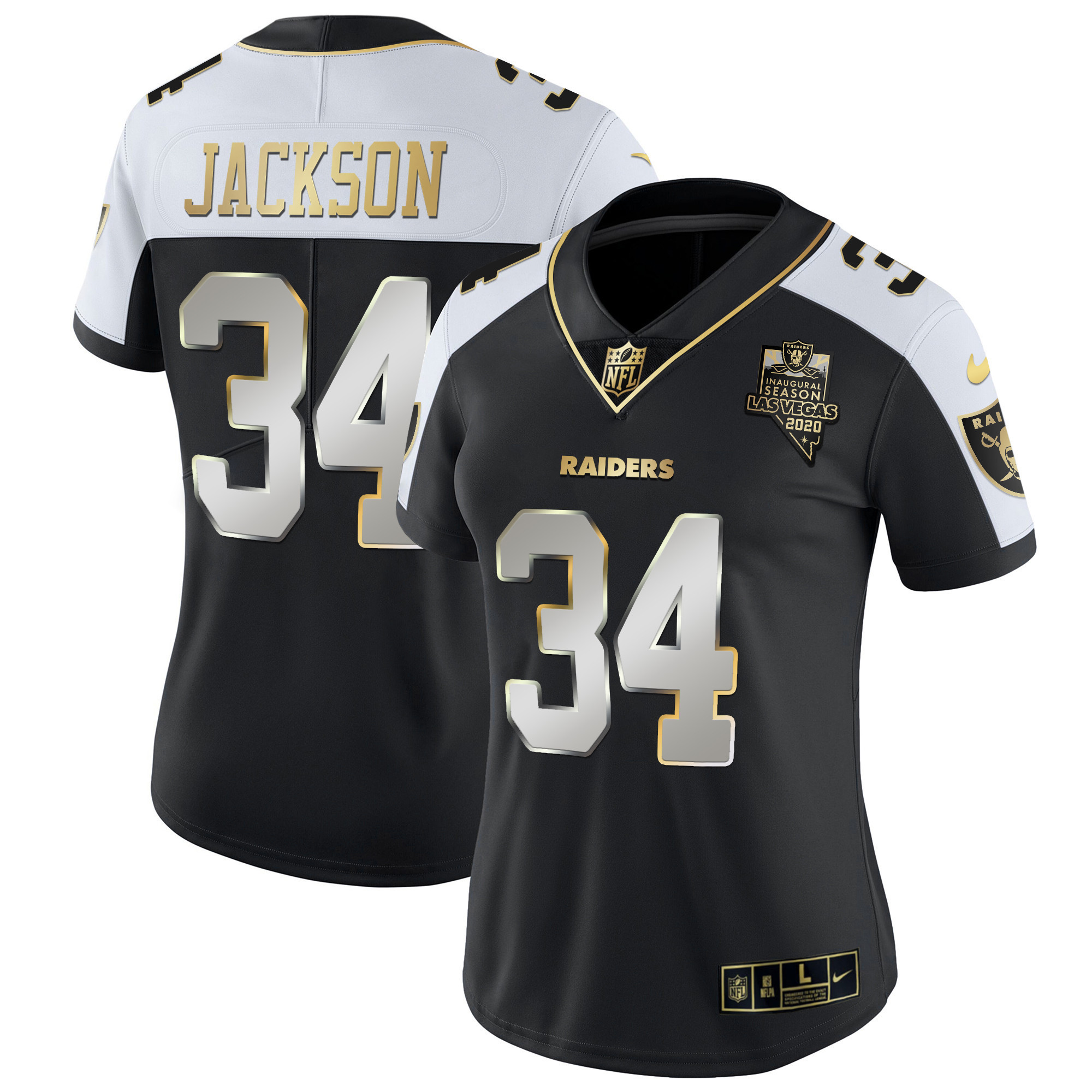 Women's Raiders Vapor Gold Jersey - All Stitched - Image 12