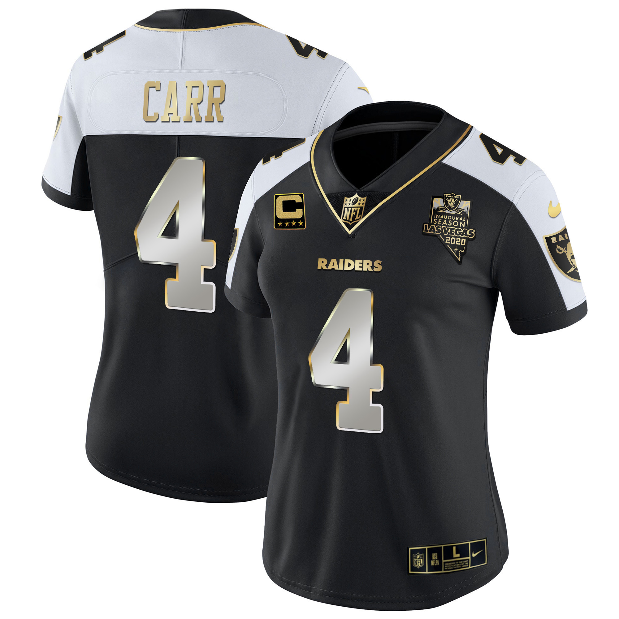 Women's Raiders Vapor Gold Jersey - All Stitched - Image 10