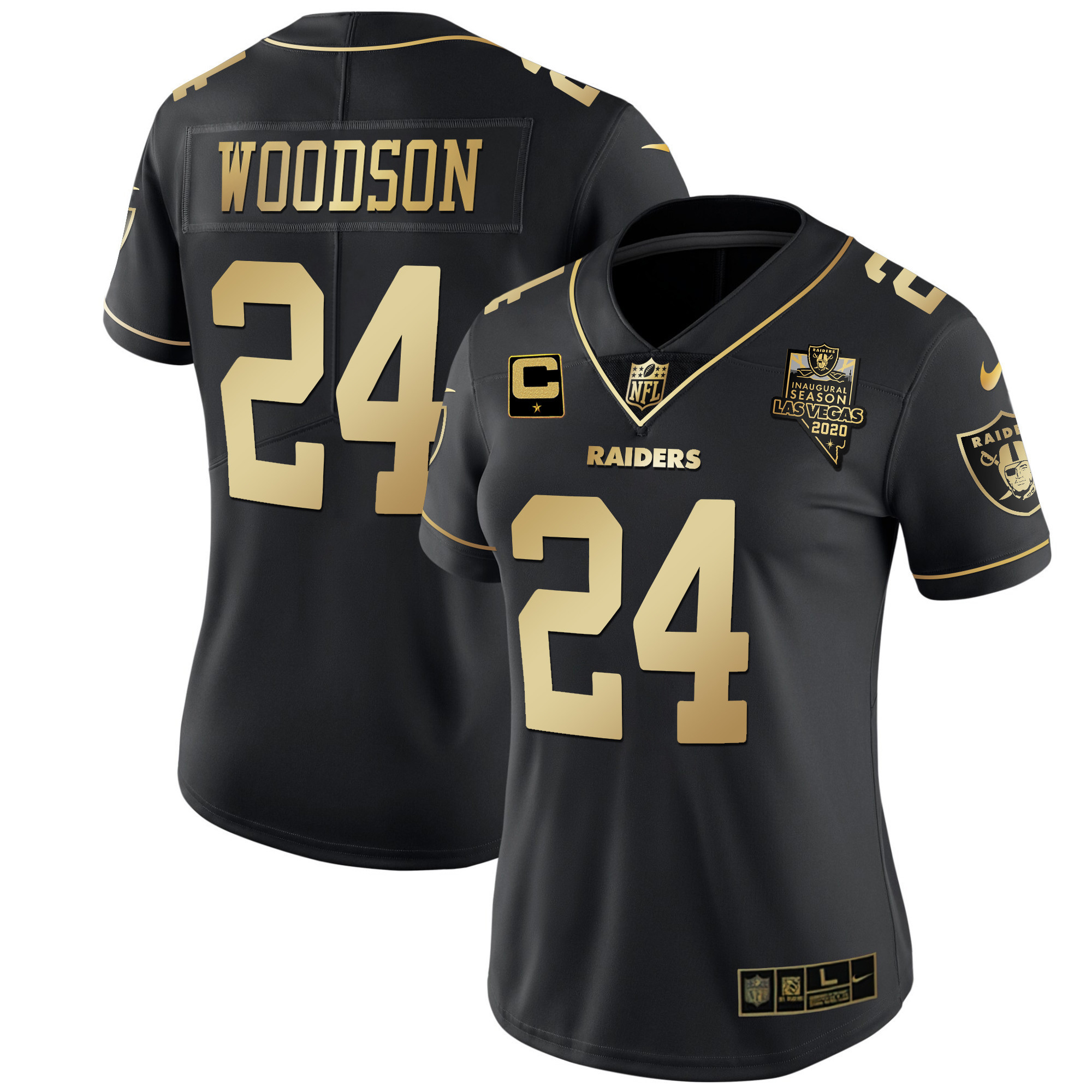 Women's Raiders Vapor Gold Jersey - All Stitched - Image 8