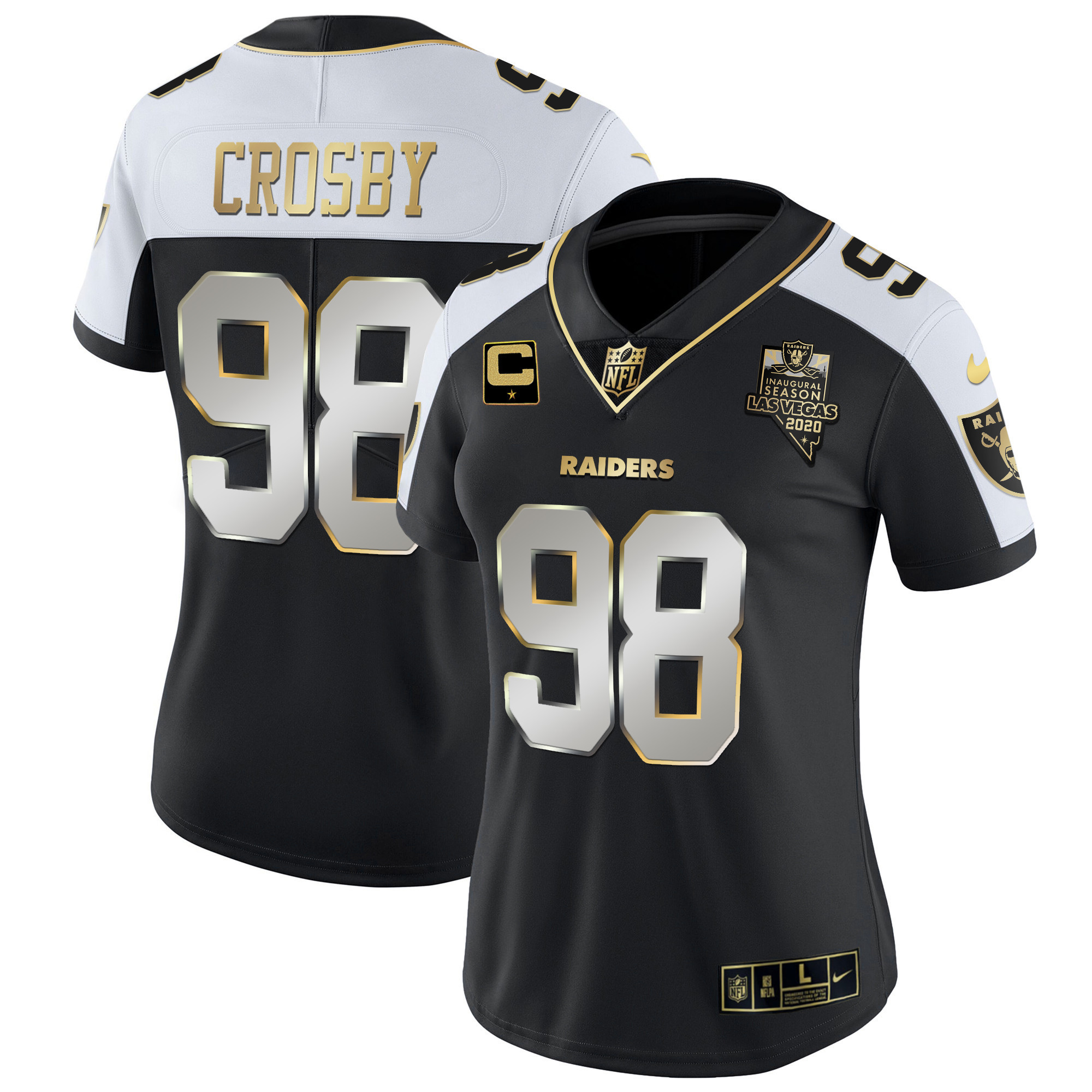 Women's Raiders Vapor Gold Jersey - All Stitched - Image 11