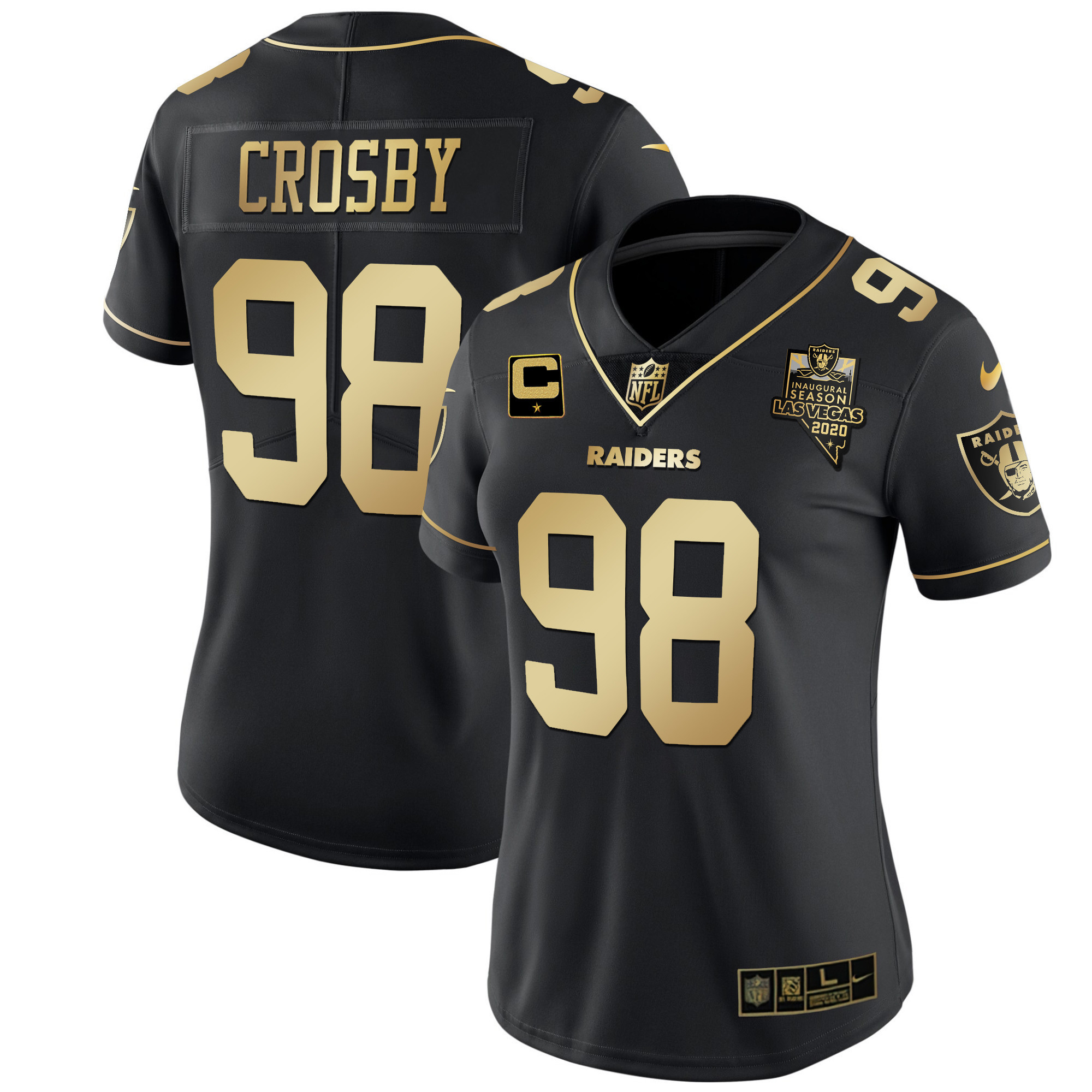 Women's Raiders Vapor Gold Jersey - All Stitched - Image 3