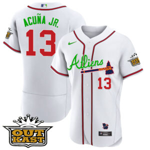 Men's Atlanta Braves Atliens Flex Base Jersey V4 - All Stitched