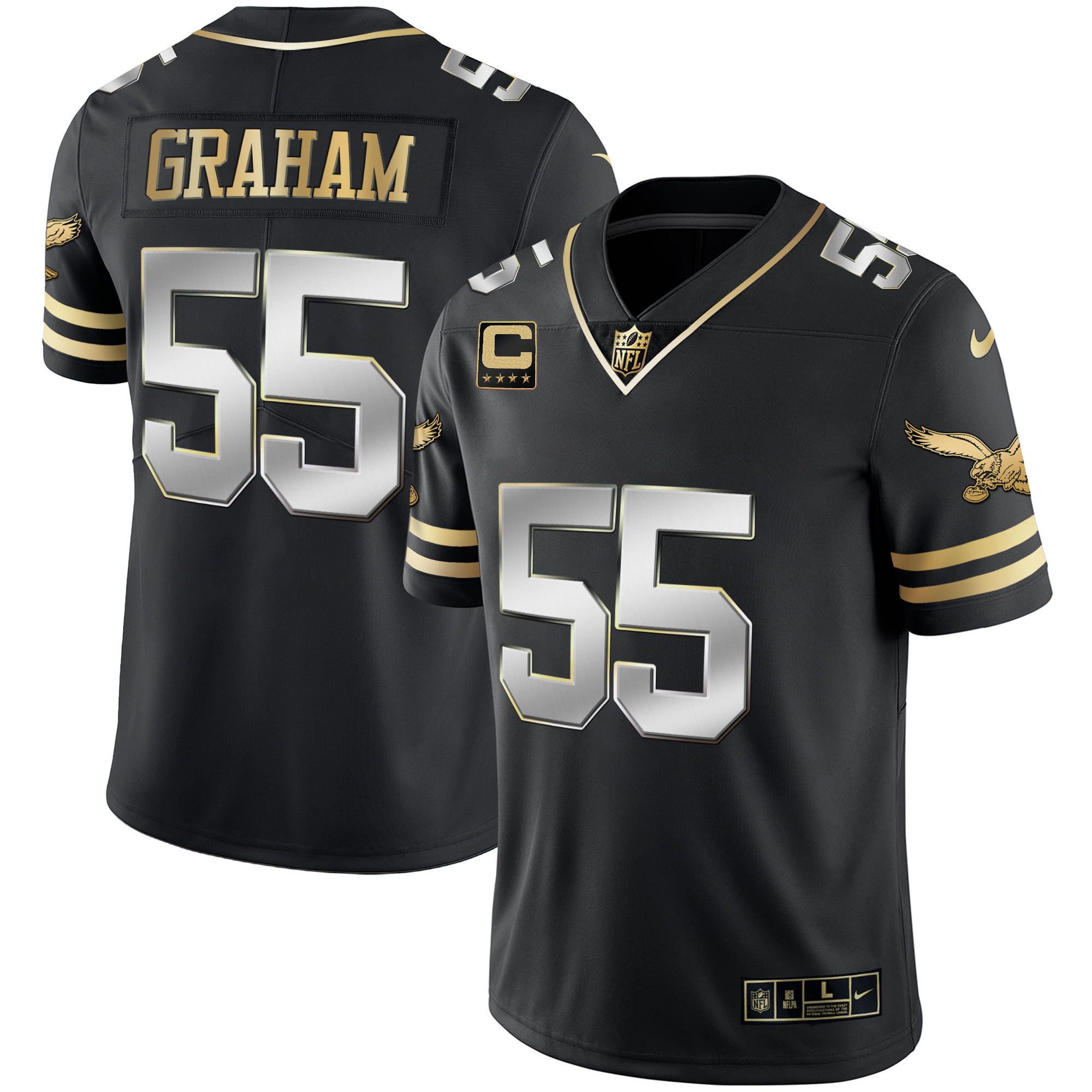 Men's Eagles Gold & Kelly Vapor Jersey V2 - All Stitched - Image 40