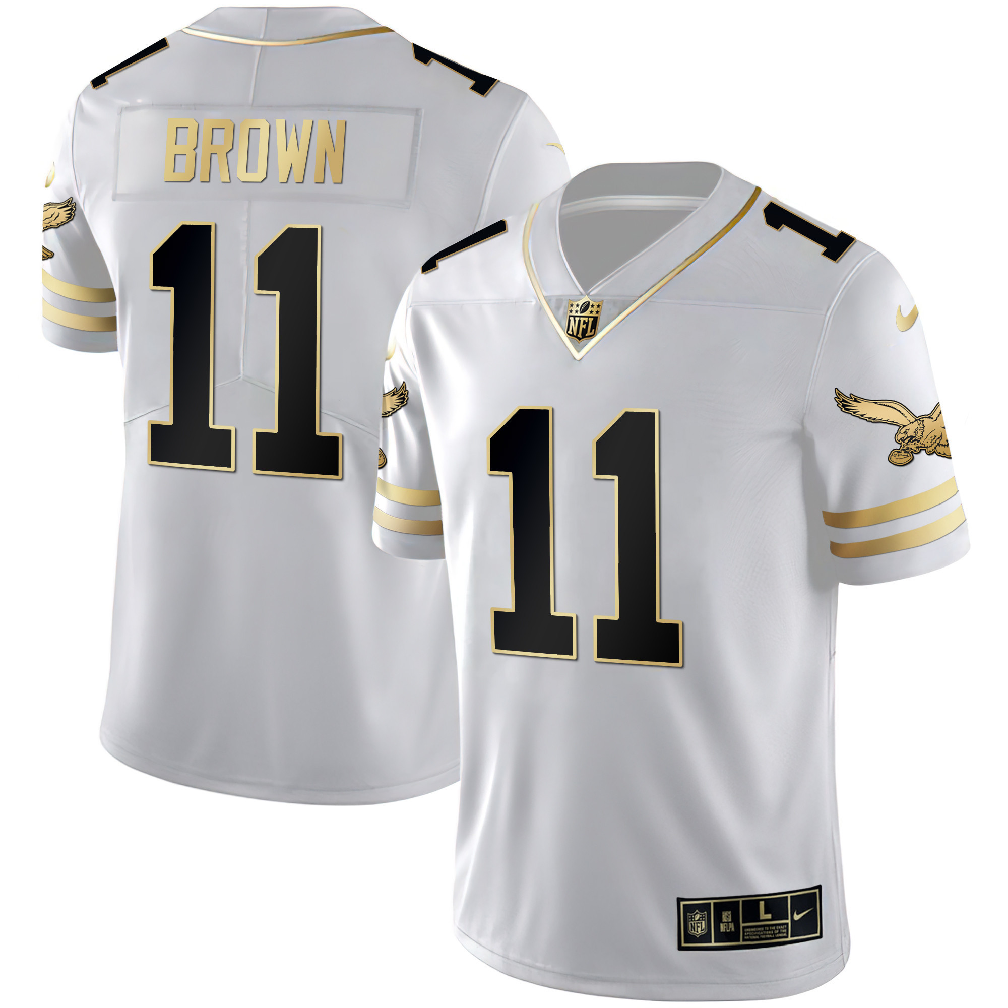 Men's Eagles Gold & Kelly Vapor Jersey V2 - All Stitched - Image 51
