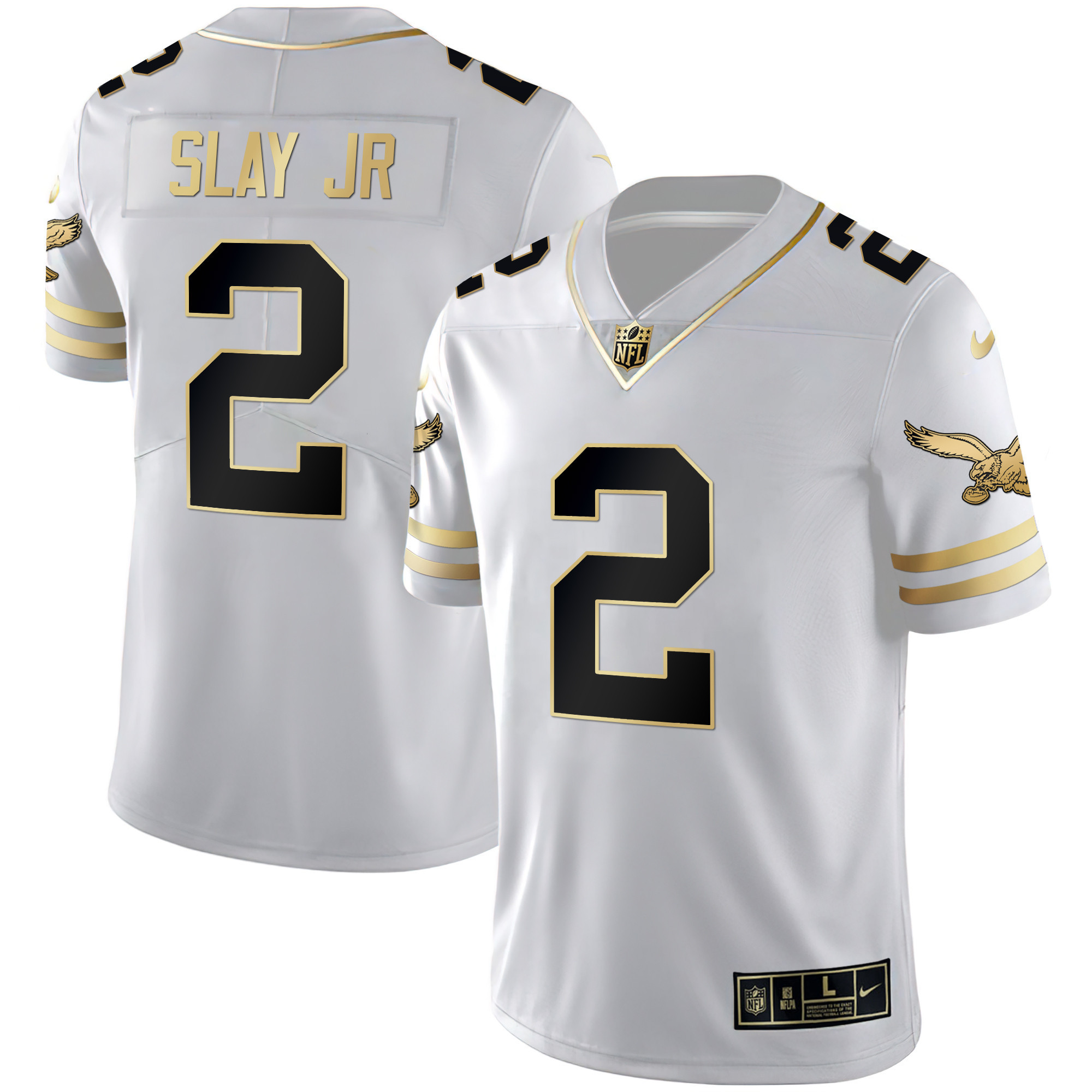 Men's Eagles Gold & Kelly Vapor Jersey V2 - All Stitched - Image 53