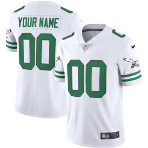 Eagles Gold & Kelly Vapor Custom Jersey V2 - All Stitched