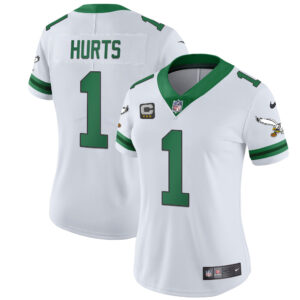 Women's Eagles Gold & Kelly Vapor Throwback Jersey - All Stitched