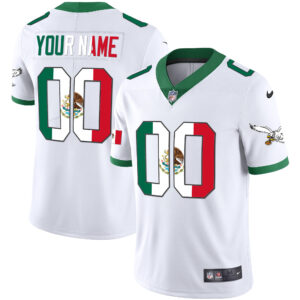 Eagles Mexico Gold & Kelly Vapor Custom Jersey - All Stitched