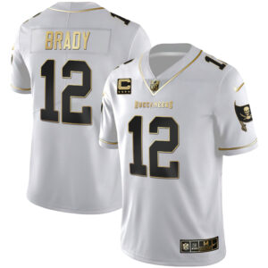 Men's Tampa Bay Buccaneers White Gold & Black Gold Jersey - All Stitched