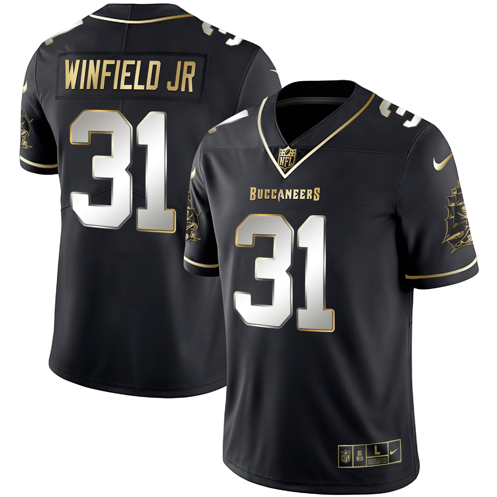 Men's Buccaneers Gold Vapor Jersey - All Stitched - Image 6