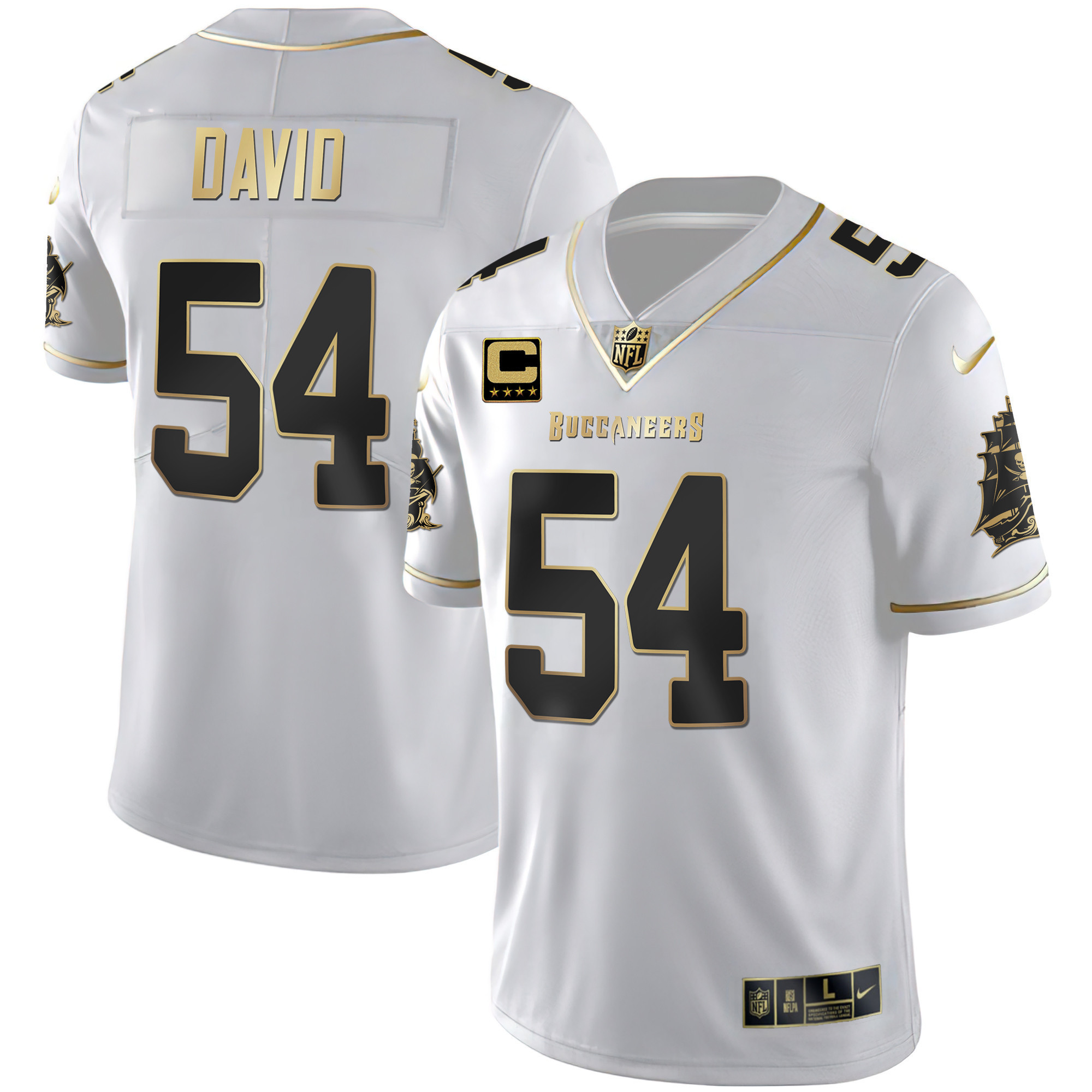 Men's Buccaneers Gold Vapor Jersey - All Stitched - Image 22
