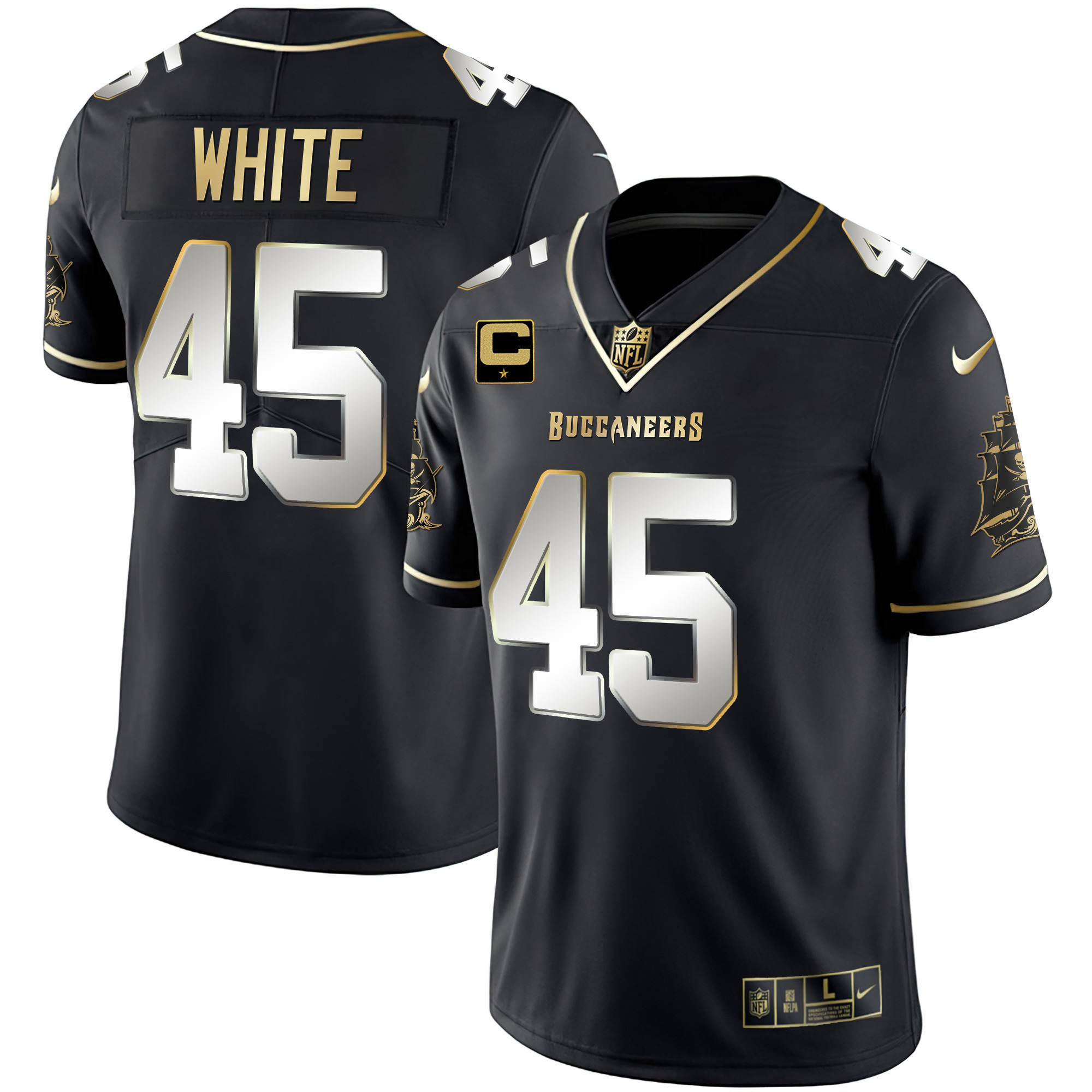 Men's Buccaneers Gold Vapor Jersey - All Stitched - Image 5