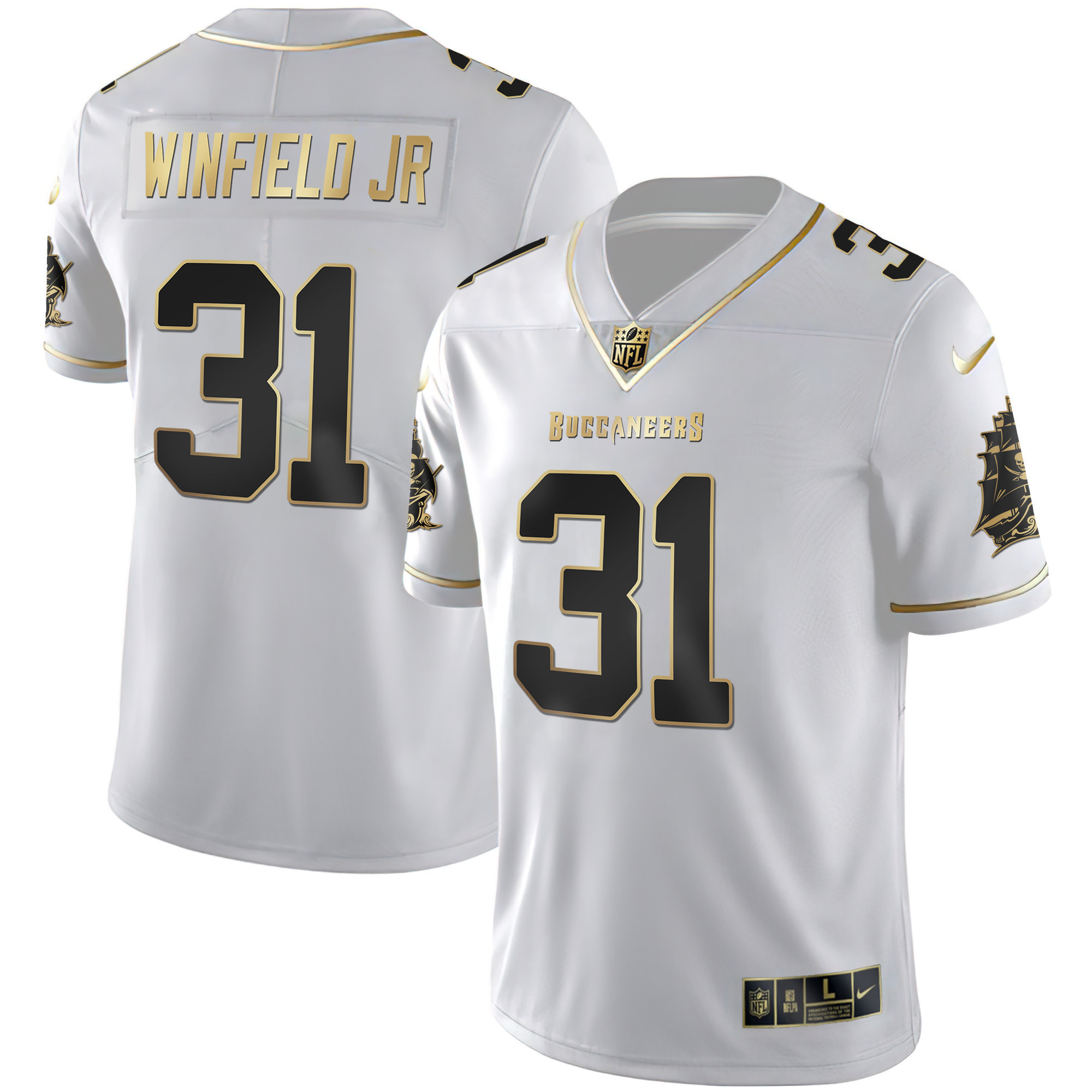 Men's Buccaneers Gold Vapor Jersey - All Stitched - Image 24