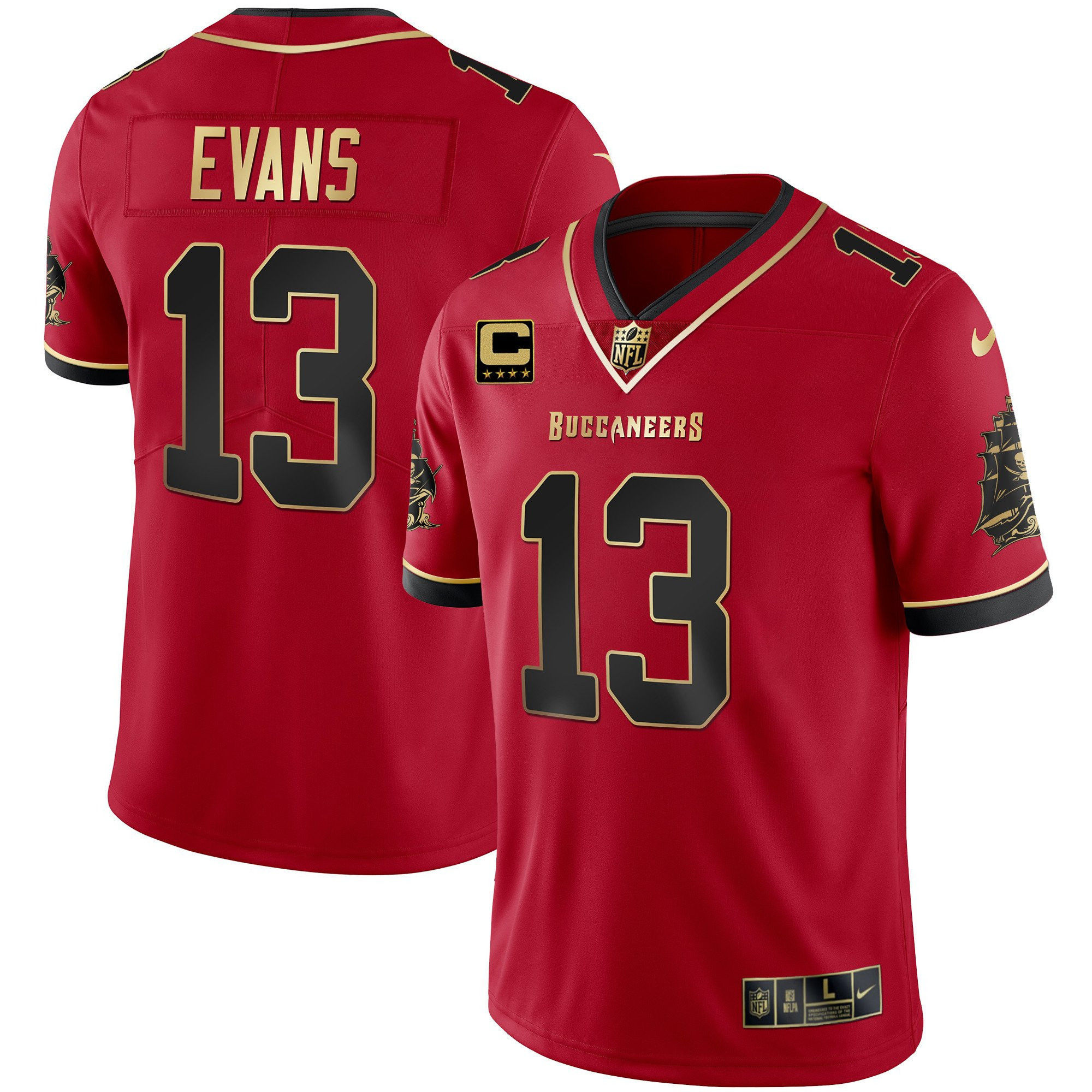 Men's Buccaneers Gold Vapor Jersey - All Stitched - Image 9
