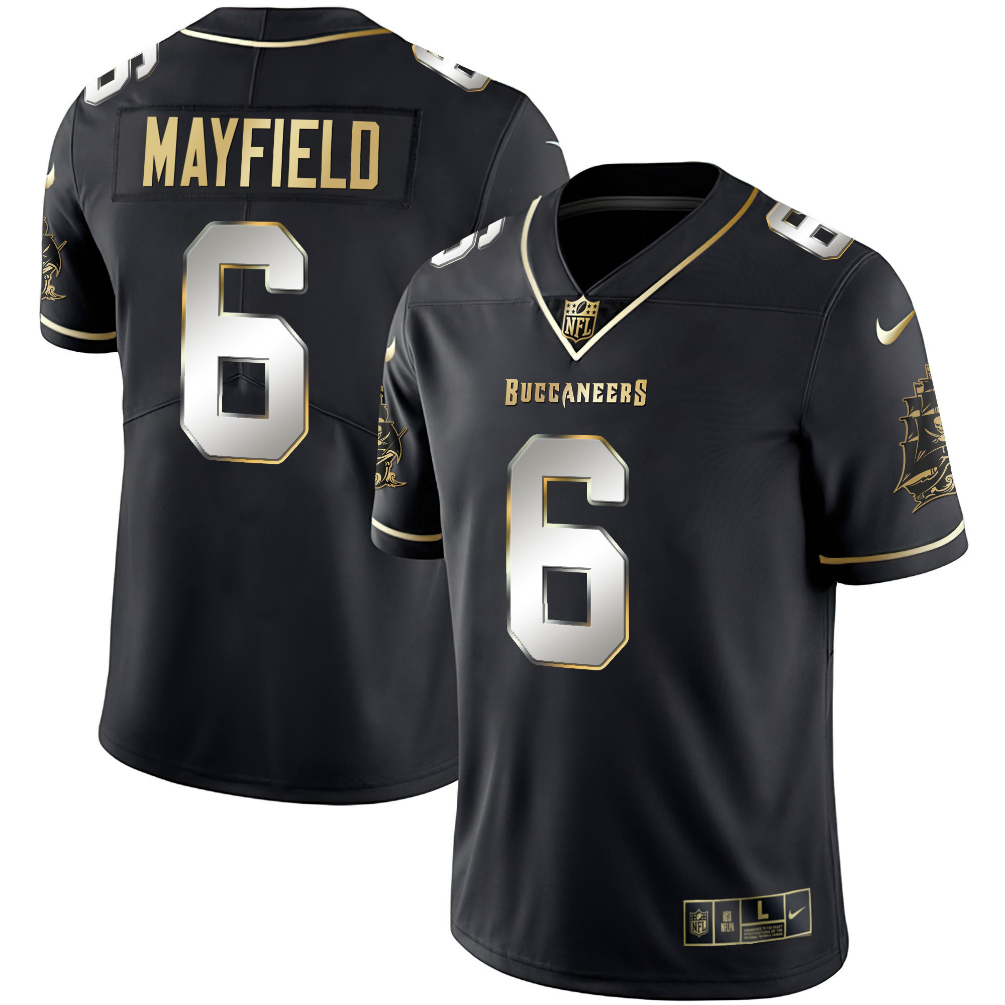 Men's Buccaneers Gold Vapor Jersey - All Stitched - Image 2