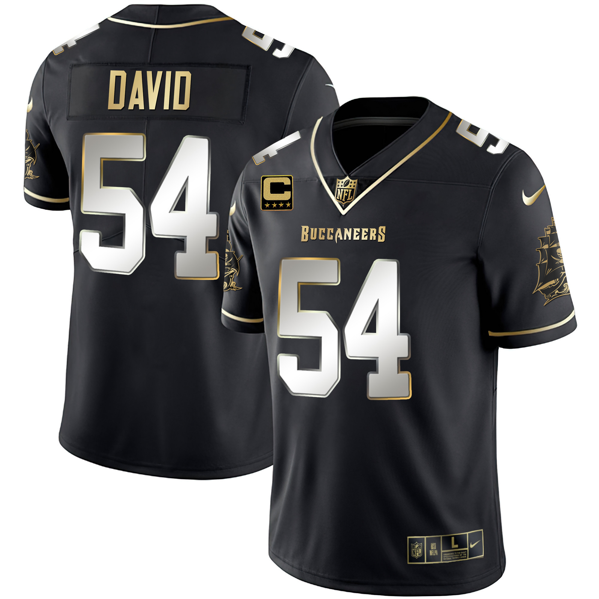 Men's Buccaneers Gold Vapor Jersey - All Stitched - Image 4