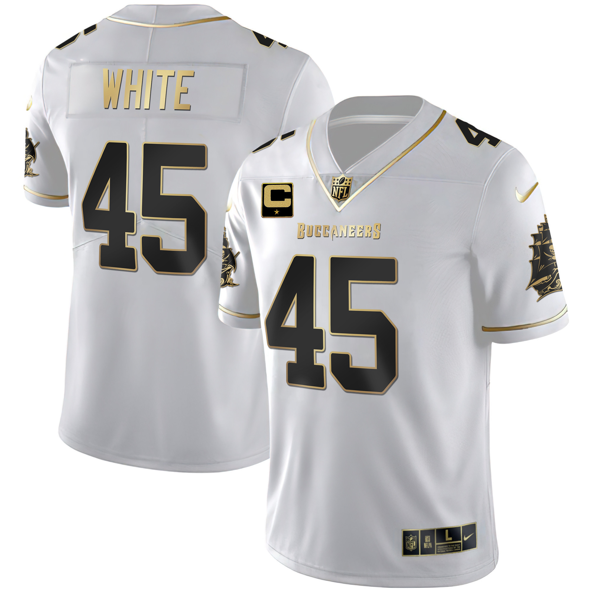 Men's Buccaneers Gold Vapor Jersey - All Stitched - Image 23