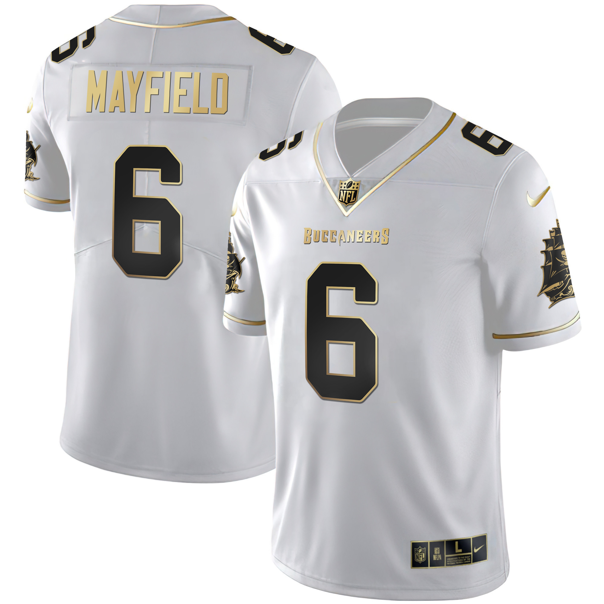 Men's Buccaneers Gold Vapor Jersey - All Stitched - Image 20