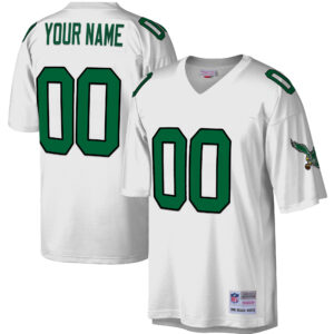 Eagles Big & Tall 1990 Legacy White Custom Jersey - All Stitched