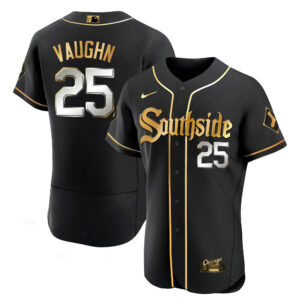 Men's Chicago White Sox Black Limited & Gold Jersey - All Stitched