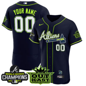 Atlanta Braves Atliens Champions Flex Base Custom Jersey - All Stitched