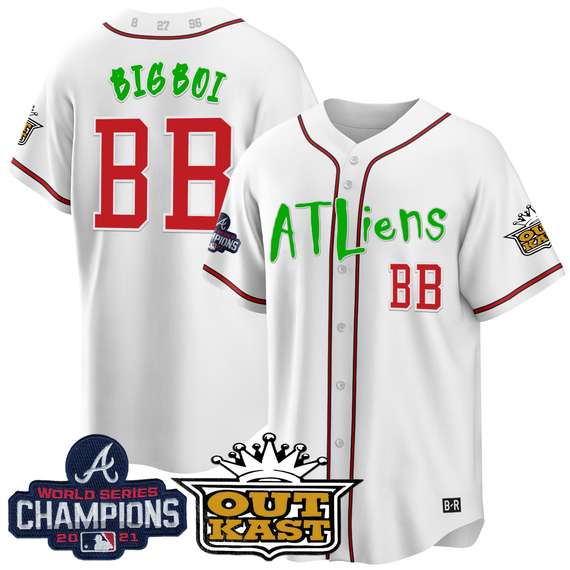 Men's Atlanta Braves Atliens Champions Cool Base Jersey - All Stitched - Image 22