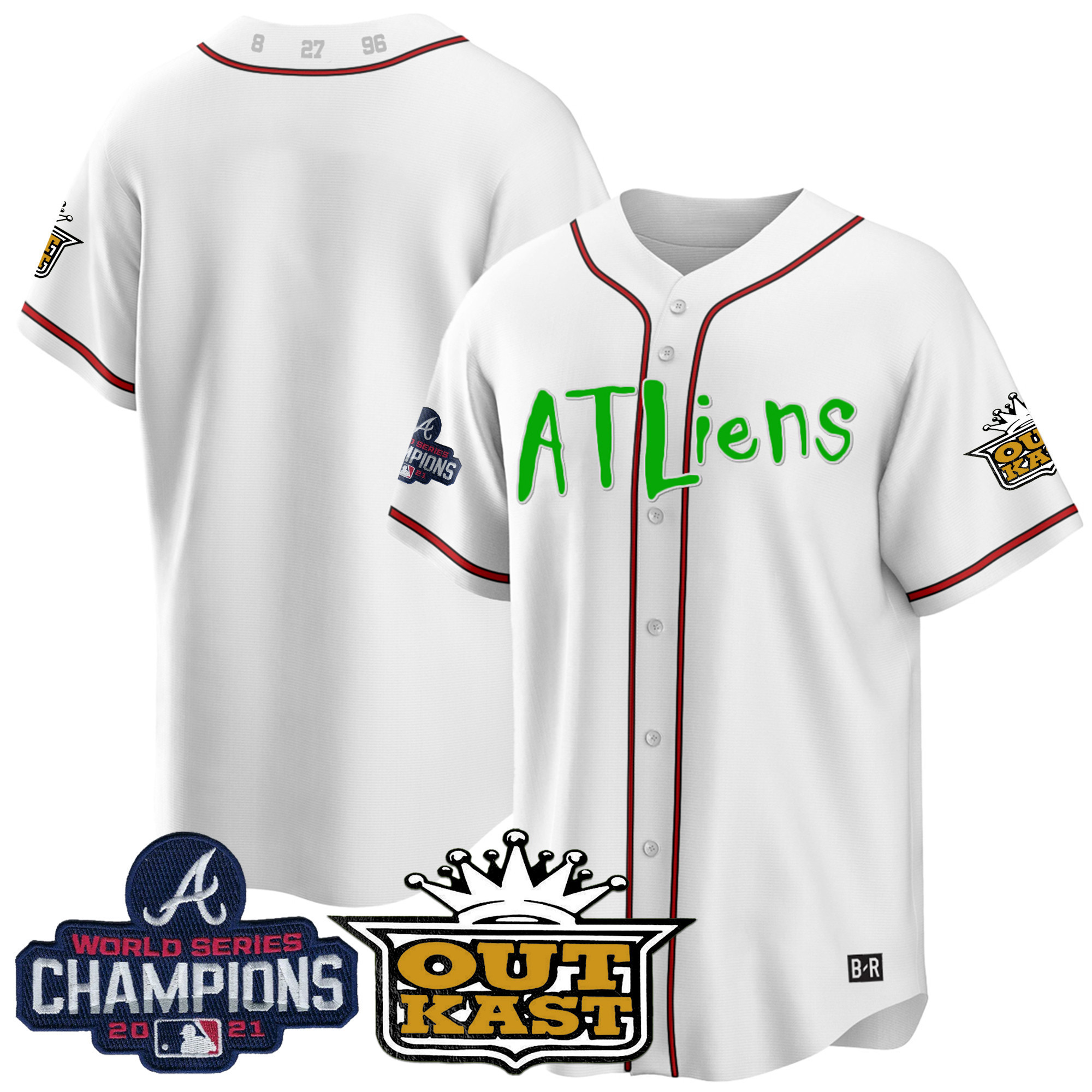 Men's Atlanta Braves Atliens Champions Cool Base Jersey - All Stitched - Image 27