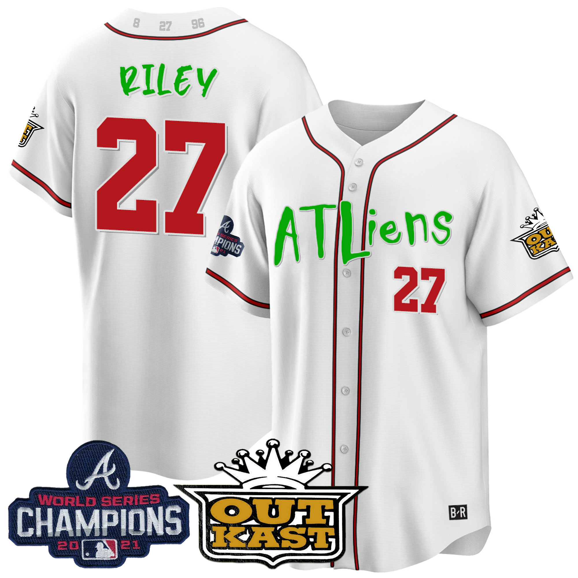 Men's Atlanta Braves Atliens Champions Cool Base Jersey - All Stitched - Image 23
