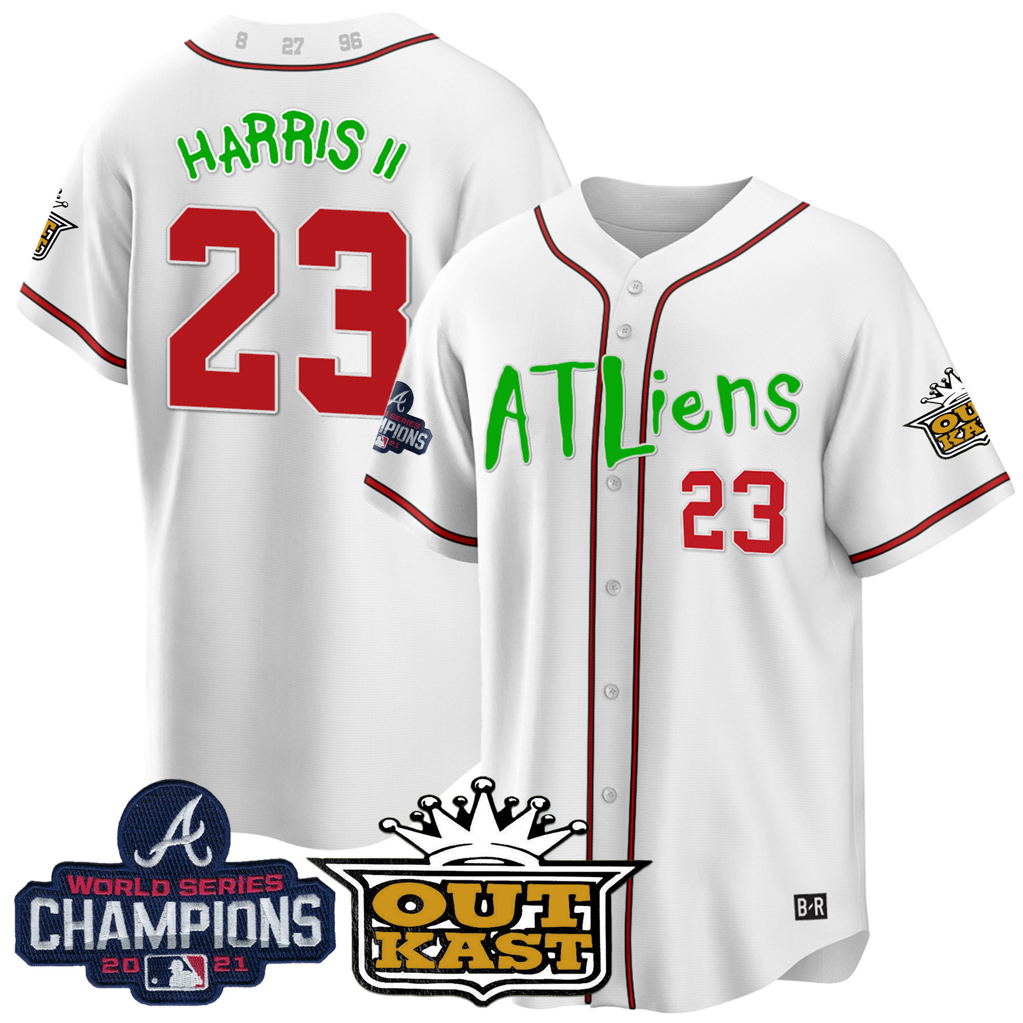 Men's Atlanta Braves Atliens Champions Cool Base Jersey - All Stitched - Image 24