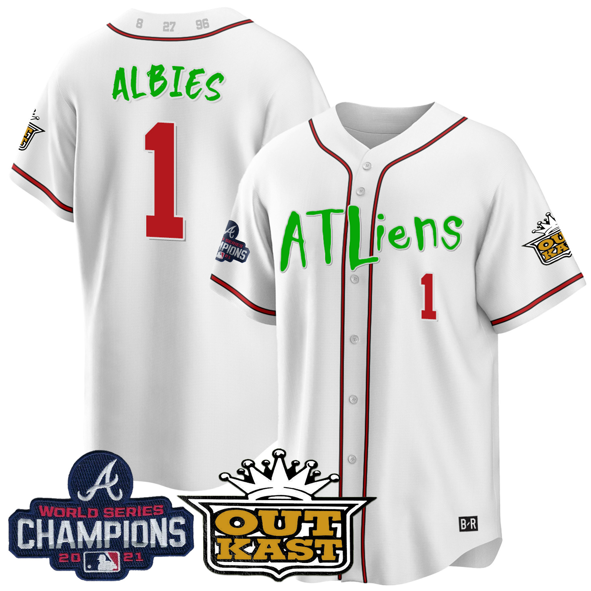 Men's Atlanta Braves Atliens Champions Cool Base Jersey - All Stitched - Image 26