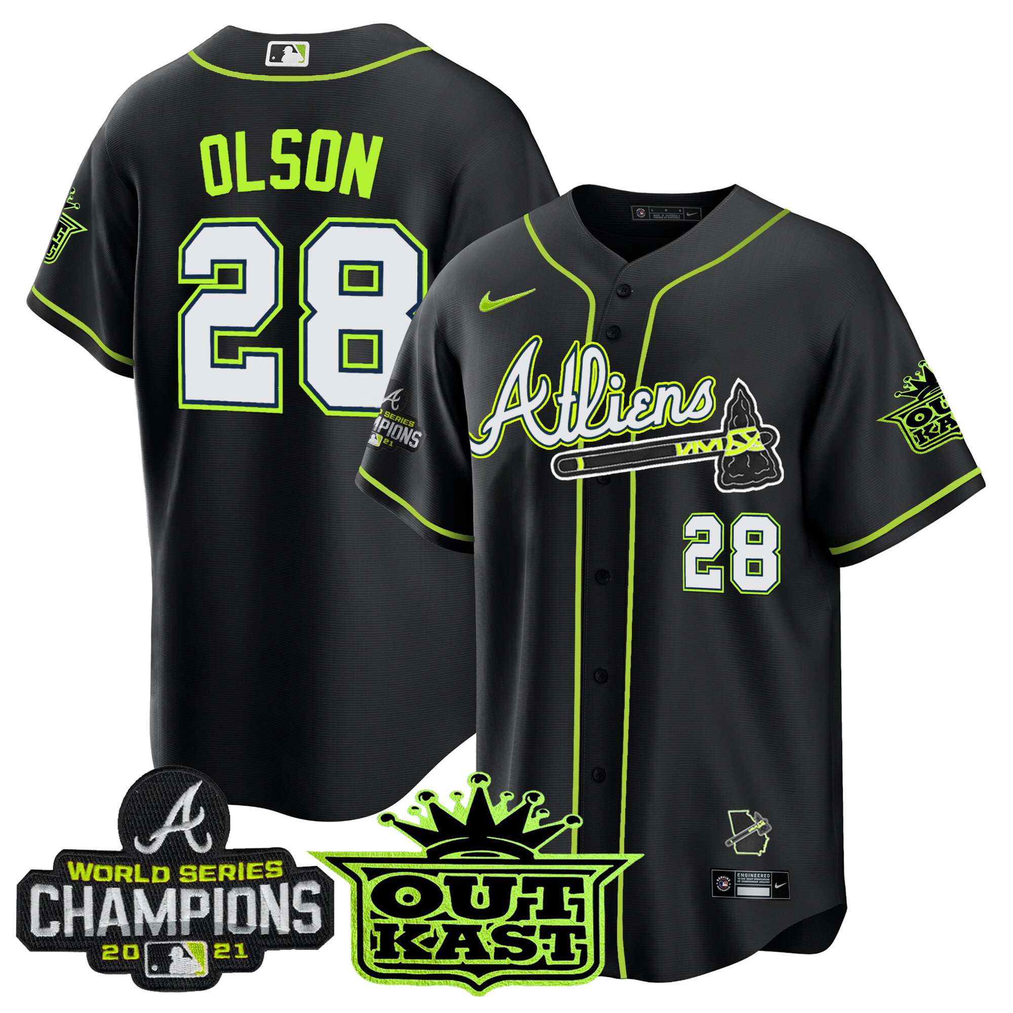Men's Atlanta Braves Atliens Champions Cool Base Jersey - All Stitched - Image 52