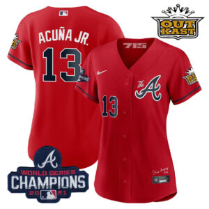 Women's Atlanta Braves Outkast Gold The A Baseball Jersey - All Stitched