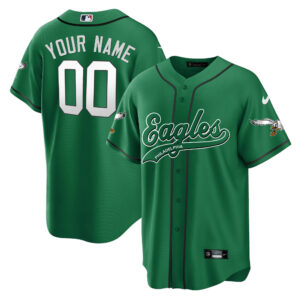 Eagles Kelly Green Baseball Custom Jersey - All Stitched