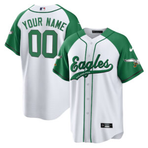 Eagles Kelly Green Baseball Custom Jersey V2 - All Stitched