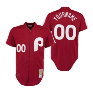 Philadelphia Phillies Red Retro Custom Jersey - All Stitched