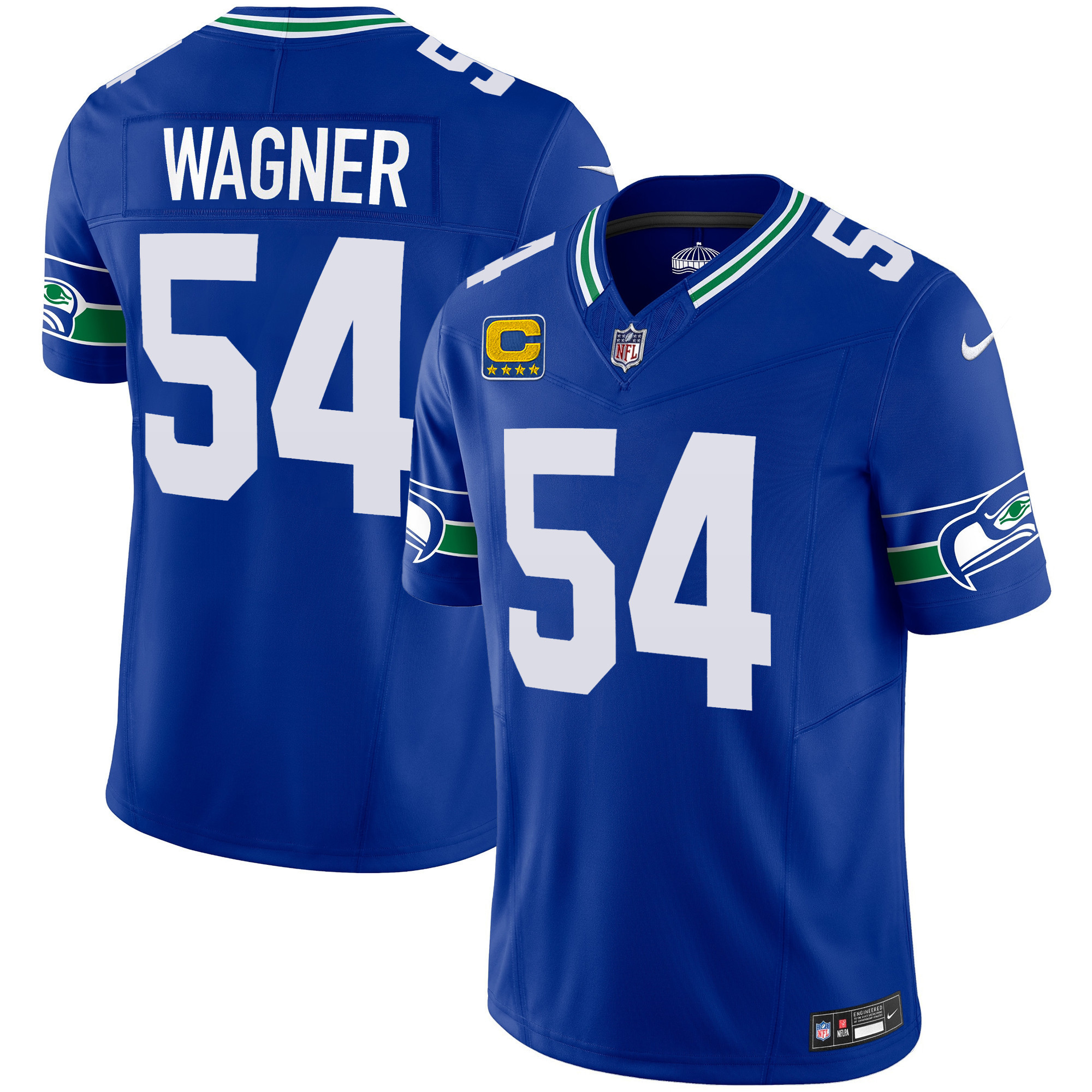 Men's Seahawks Throwback Vapor Limited Jersey - All Stitched - Image 16